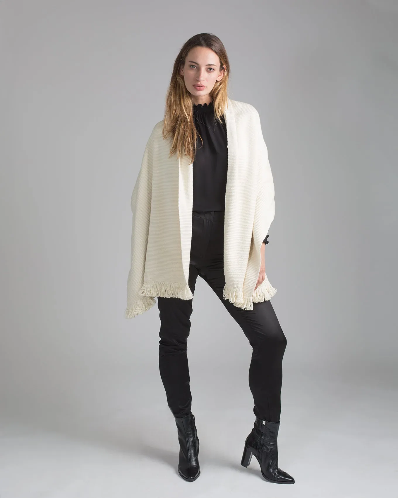 Merino Fringe Shawl