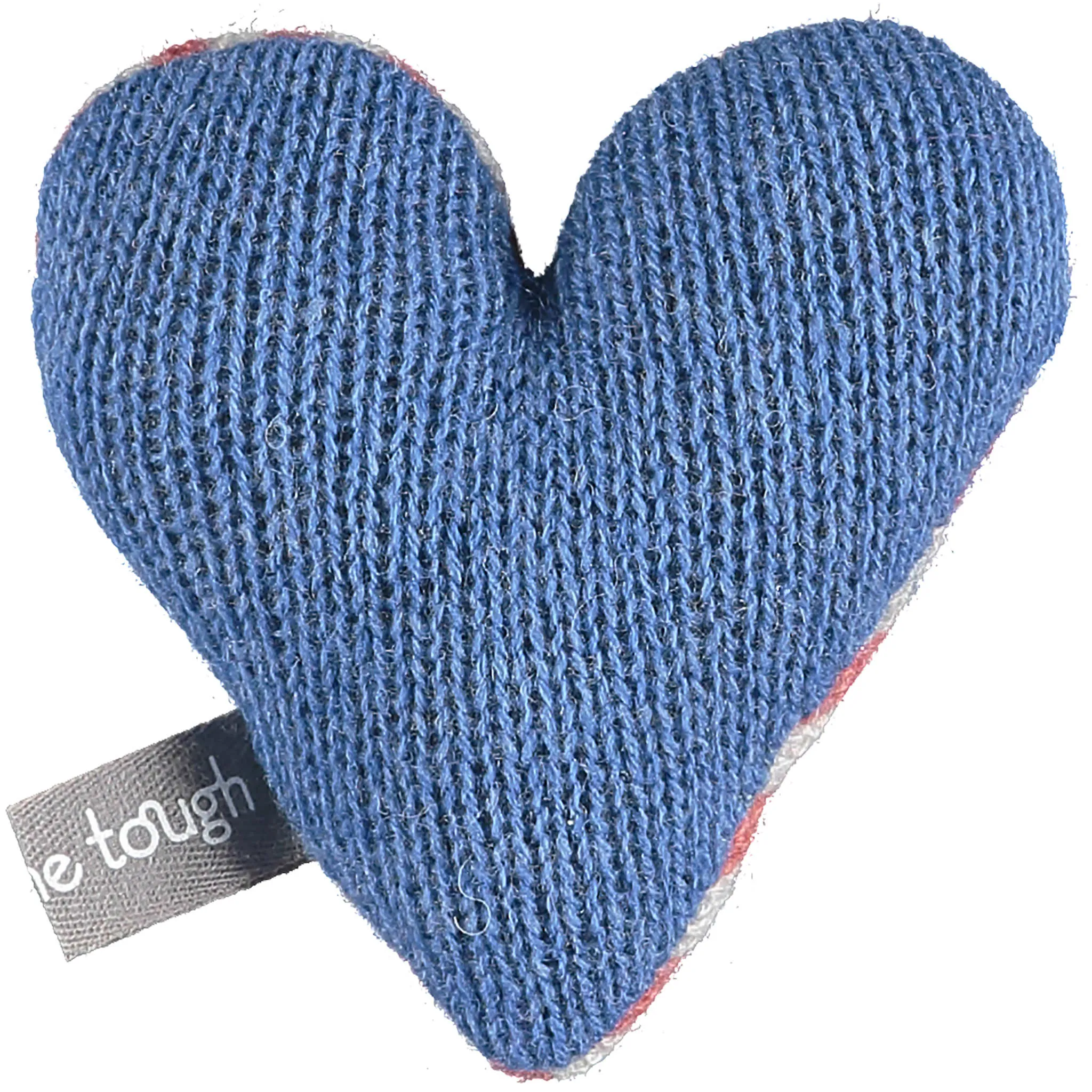 Mini Knitted Orange & Oat Stripy Heart With Lavender