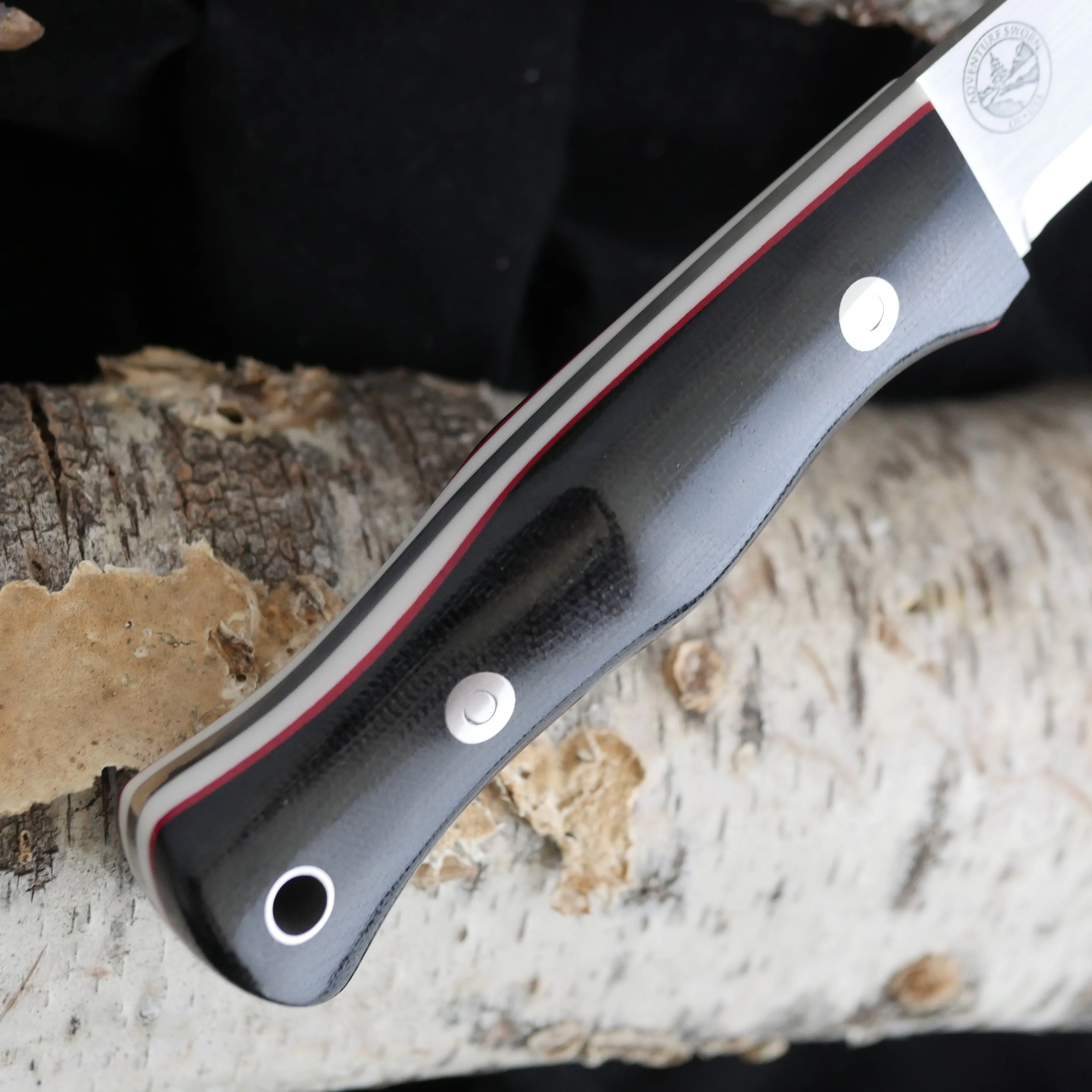 Mountaineer: Black Canvas, Thick White & Thin Red