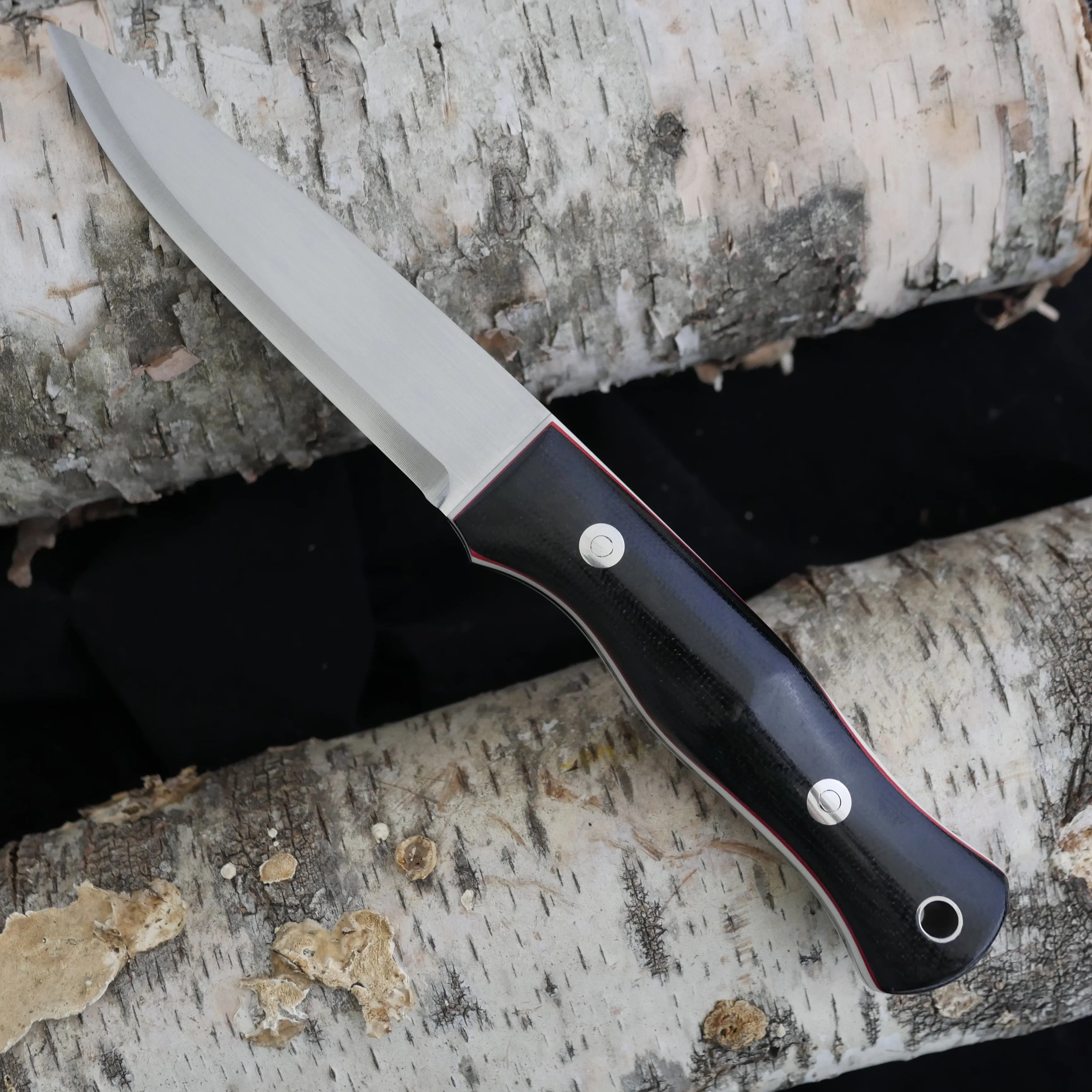 Mountaineer: Black Canvas, Thick White & Thin Red