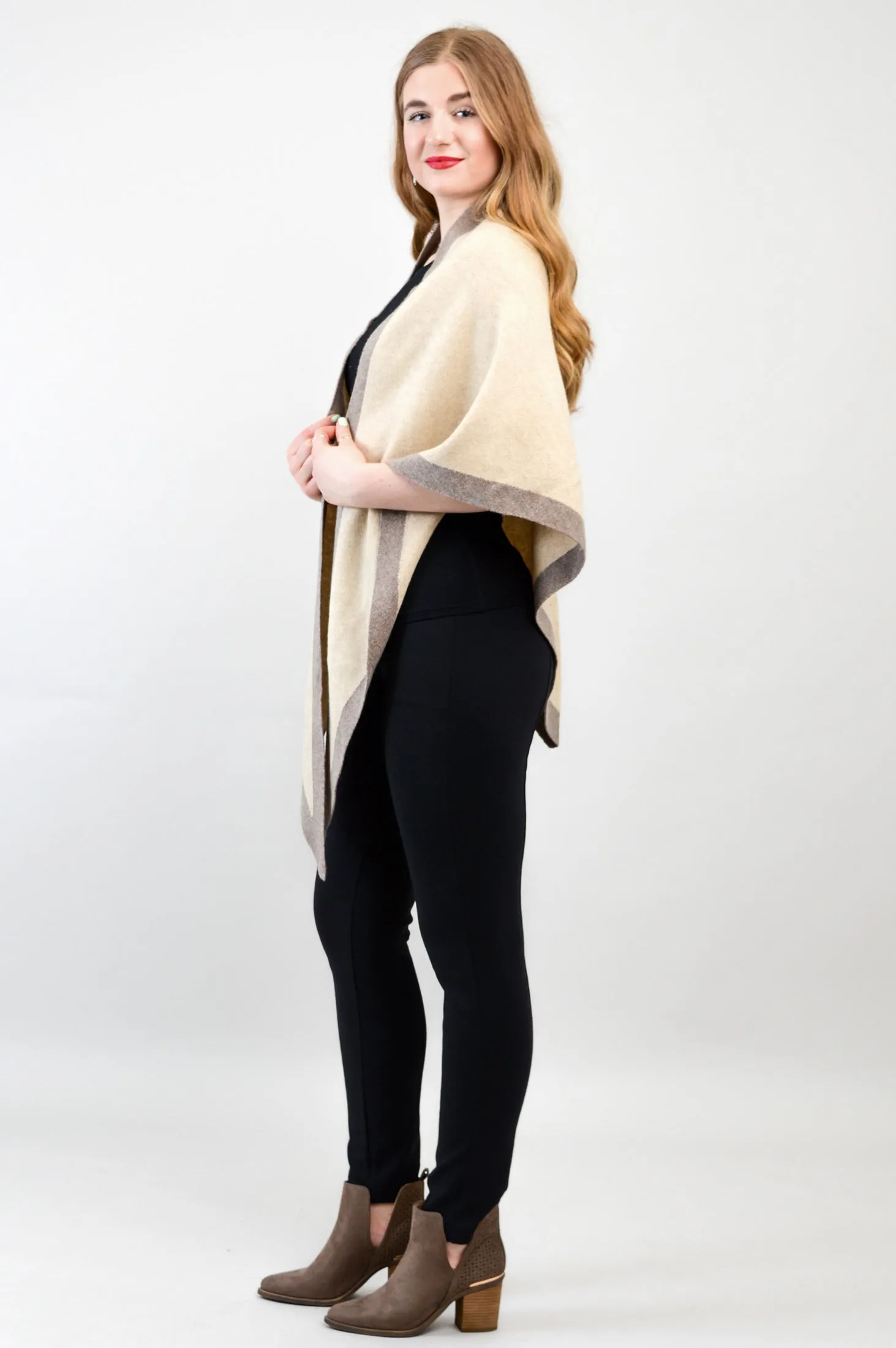 Necessity Shawl, Cream, Cashmere