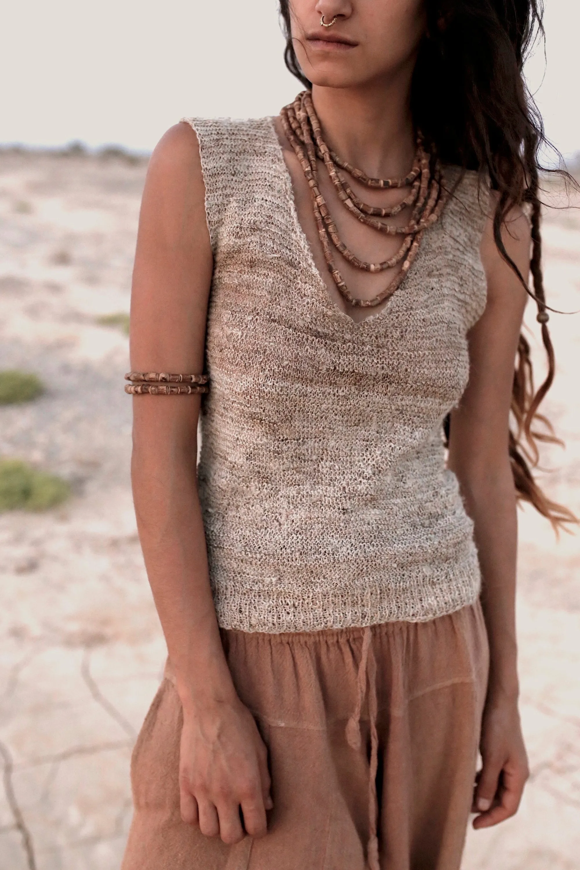 Nettle Yarn Knitted Top