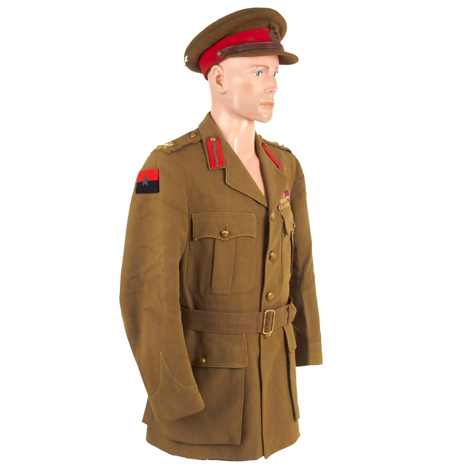 Original British WWII No.2: Service Dress Uniform Jacket and Peaked Visor with Research of Lieutenant-General Sir Noel Beresford-Peirse KBE, CB, DSO