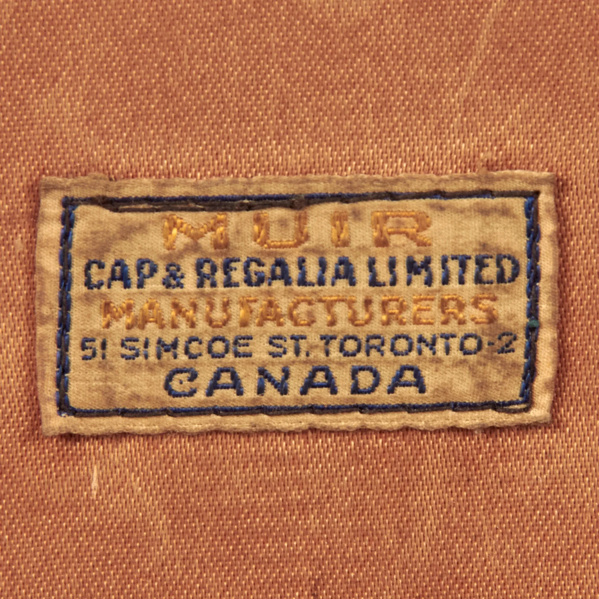 Original British WWII Royal Canadian Air Force RCAF Named Pilot Officer Visor Cap - Size 6 ¾