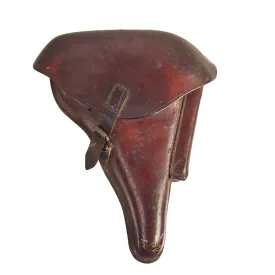 Original German WWI P08 Luger Brown Leather Holster by C. Holste & Co. of München - dated 1915