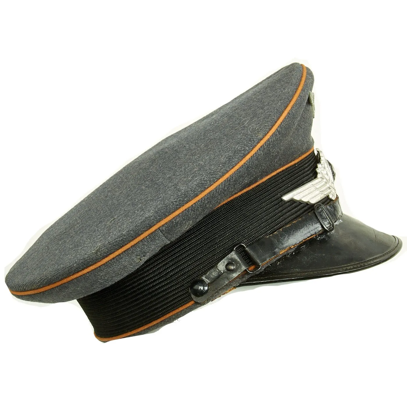 Original German WWII 1939 dated Luftwaffe Signals EM/NCO Visor Cap by Carl Halfar - Size 56