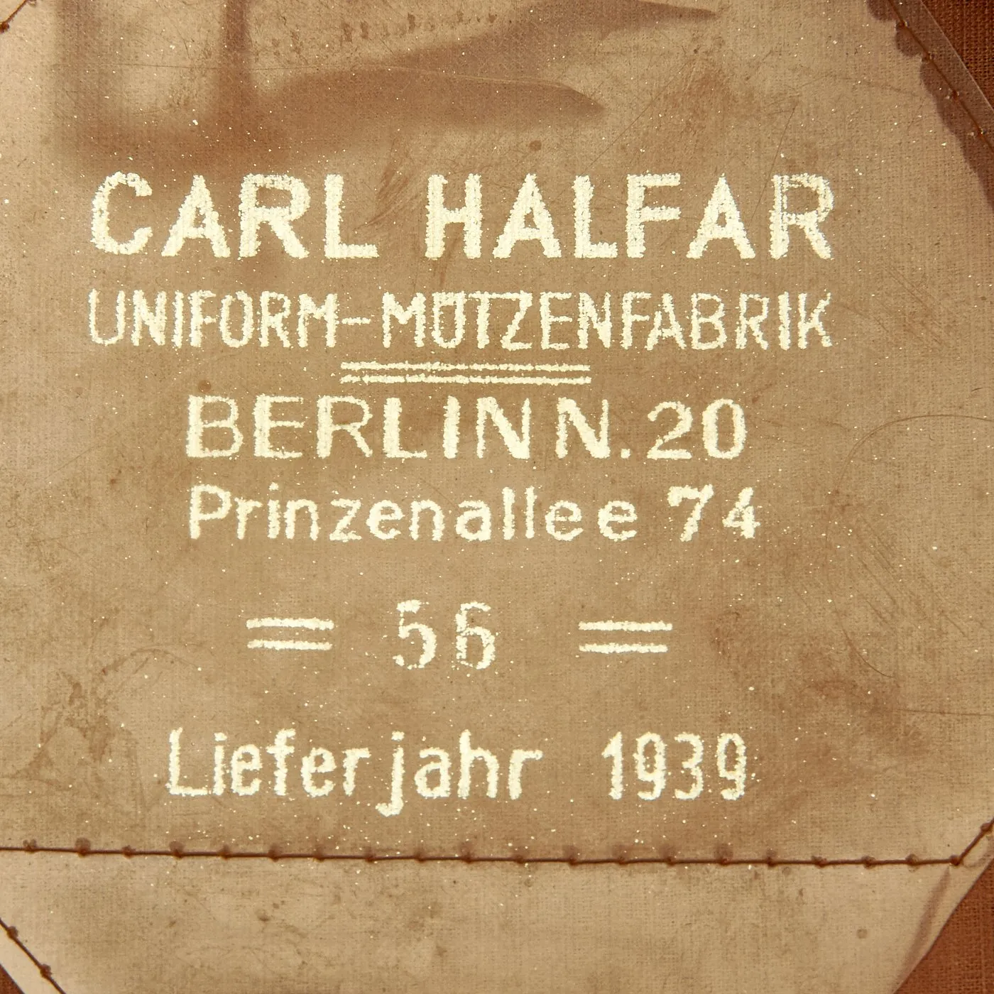 Original German WWII 1939 dated Luftwaffe Signals EM/NCO Visor Cap by Carl Halfar - Size 56