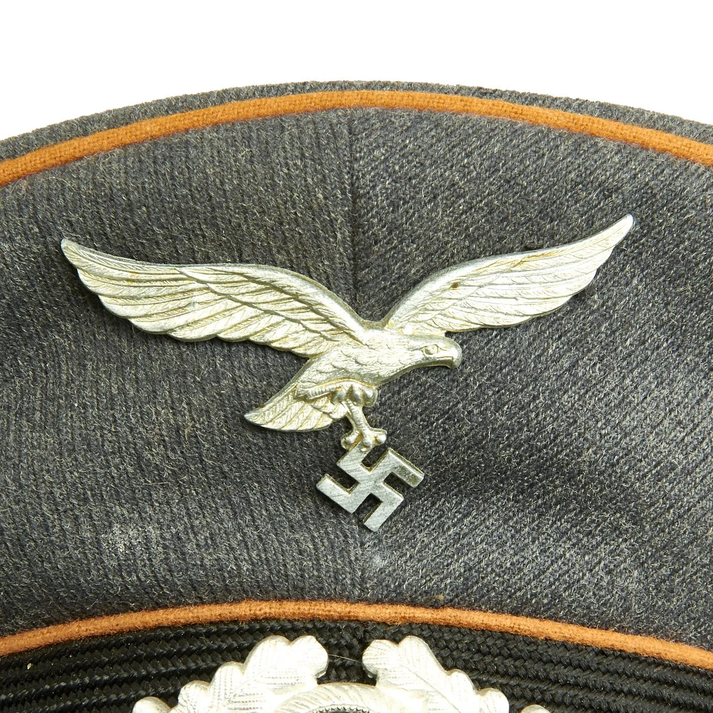 Original German WWII 1939 dated Luftwaffe Signals EM/NCO Visor Cap by Carl Halfar - Size 56