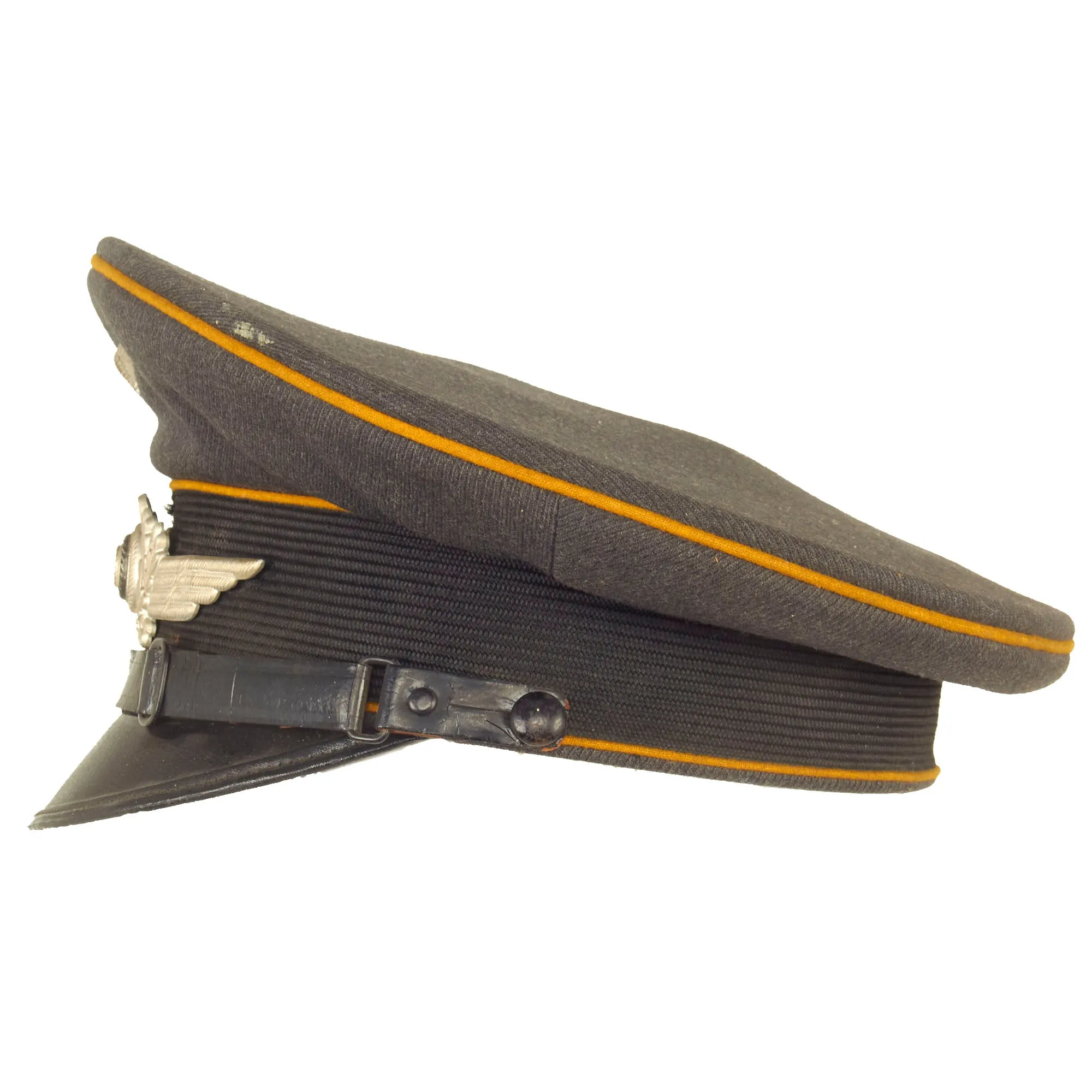 Original German WWII Luftwaffe Flight Branch 56cm EM/NCO Schirmmütze Visor Cap by EREL Robert Lubstein - dated 1938