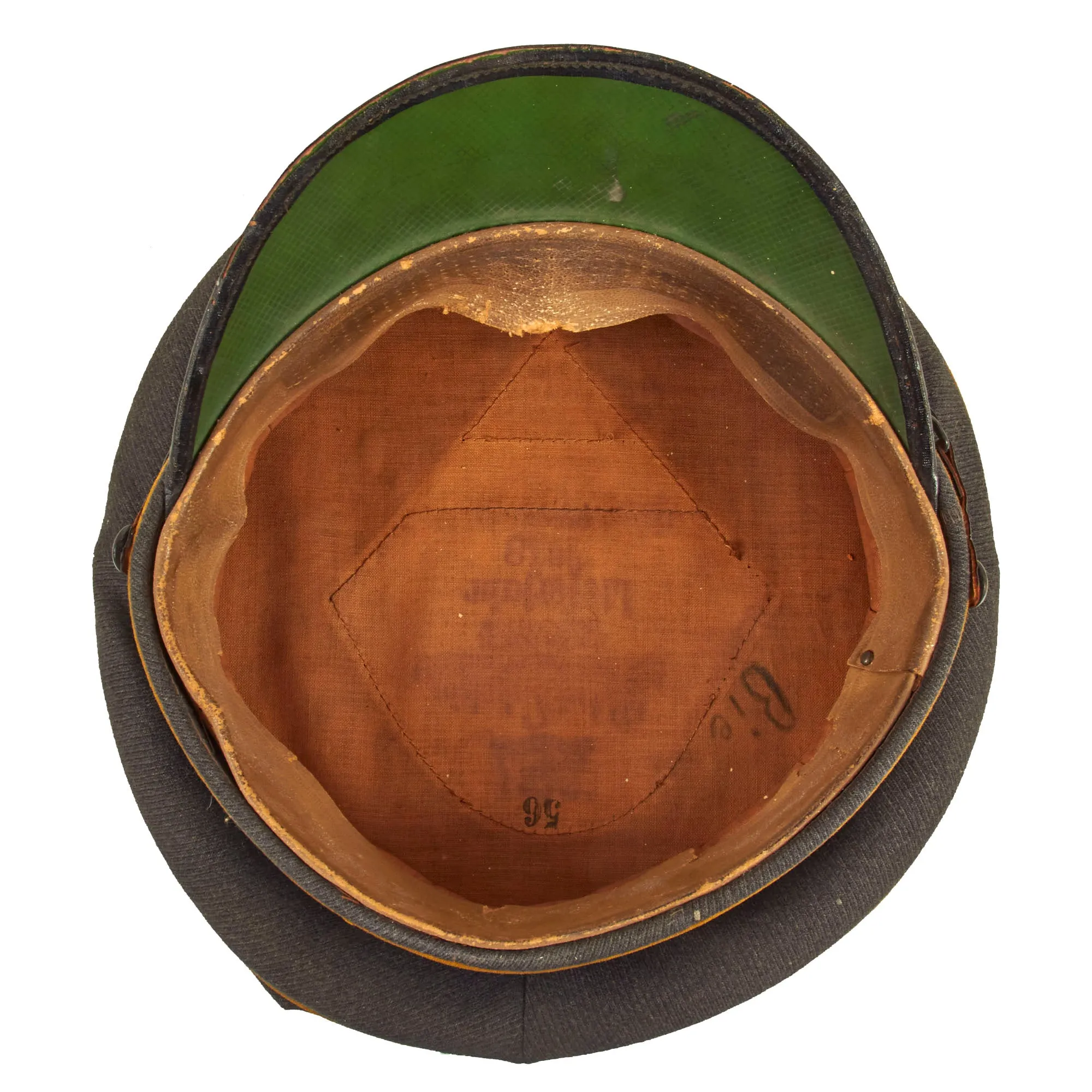 Original German WWII Luftwaffe Flight Branch 56cm EM/NCO Schirmmütze Visor Cap by EREL Robert Lubstein - dated 1938