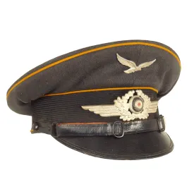 Original German WWII Luftwaffe Flight Branch 56cm EM/NCO Schirmmütze Visor Cap by EREL Robert Lubstein - dated 1938