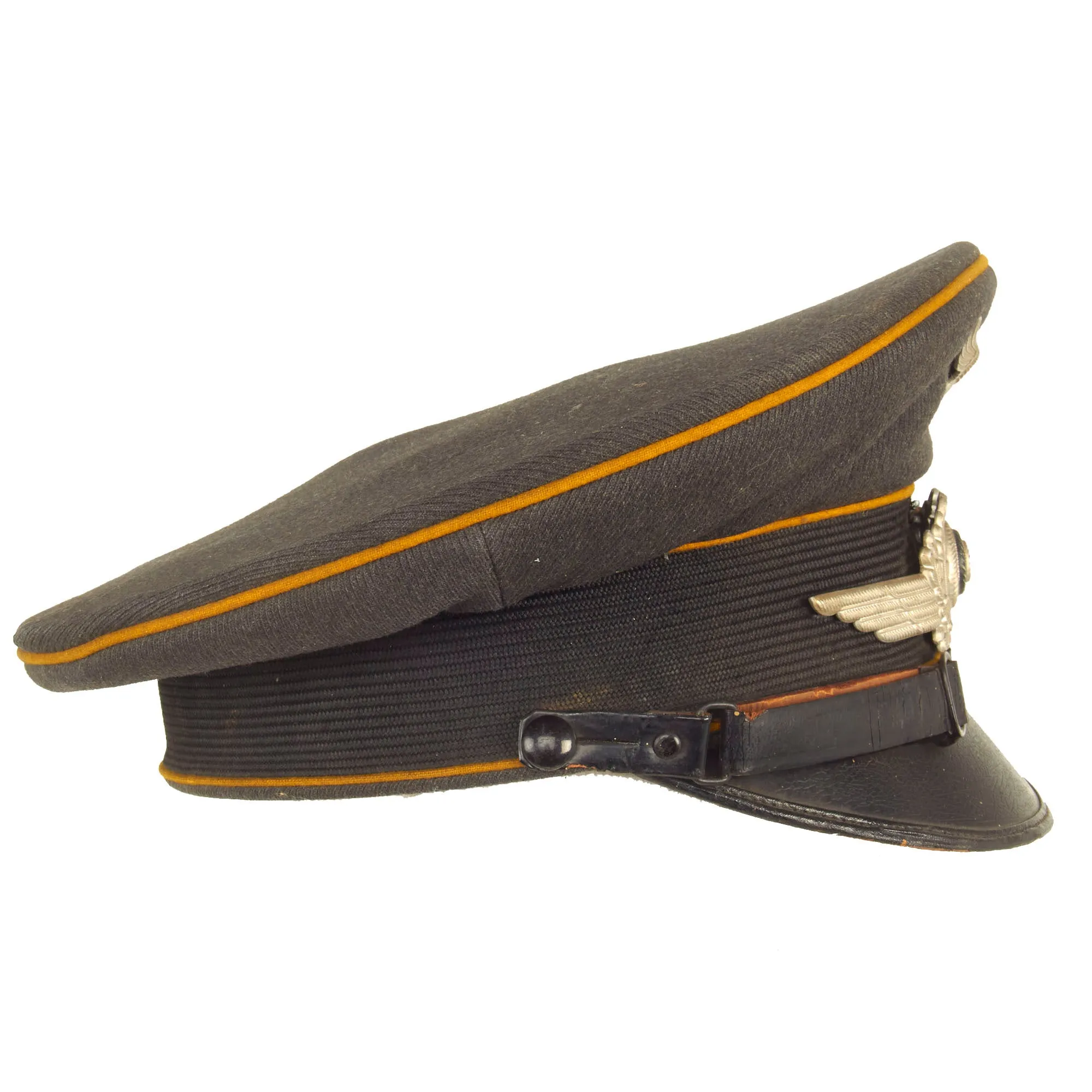 Original German WWII Luftwaffe Flight Branch 56cm EM/NCO Schirmmütze Visor Cap by EREL Robert Lubstein - dated 1938