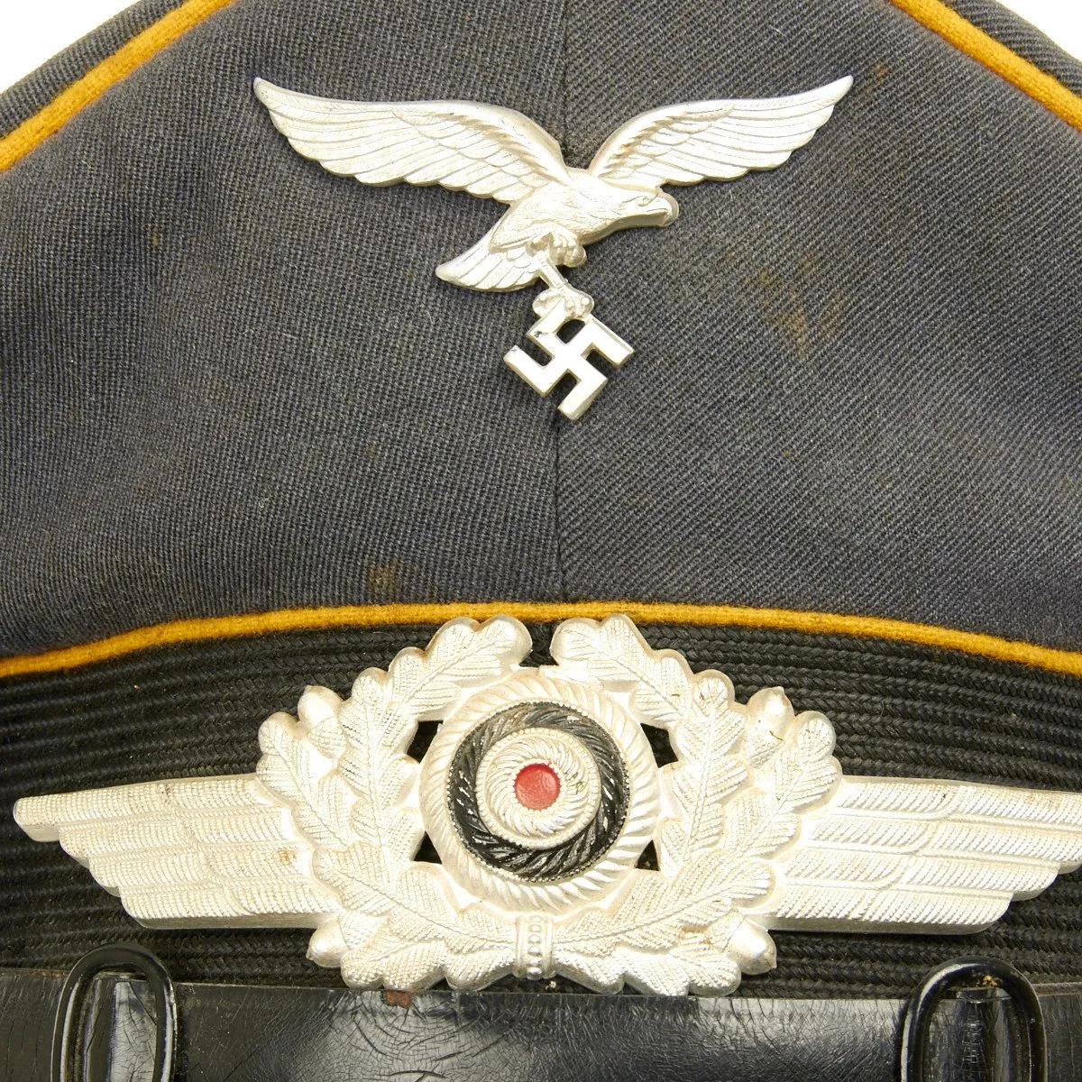 Original German WWII Luftwaffe Flight Branch Visor Cap