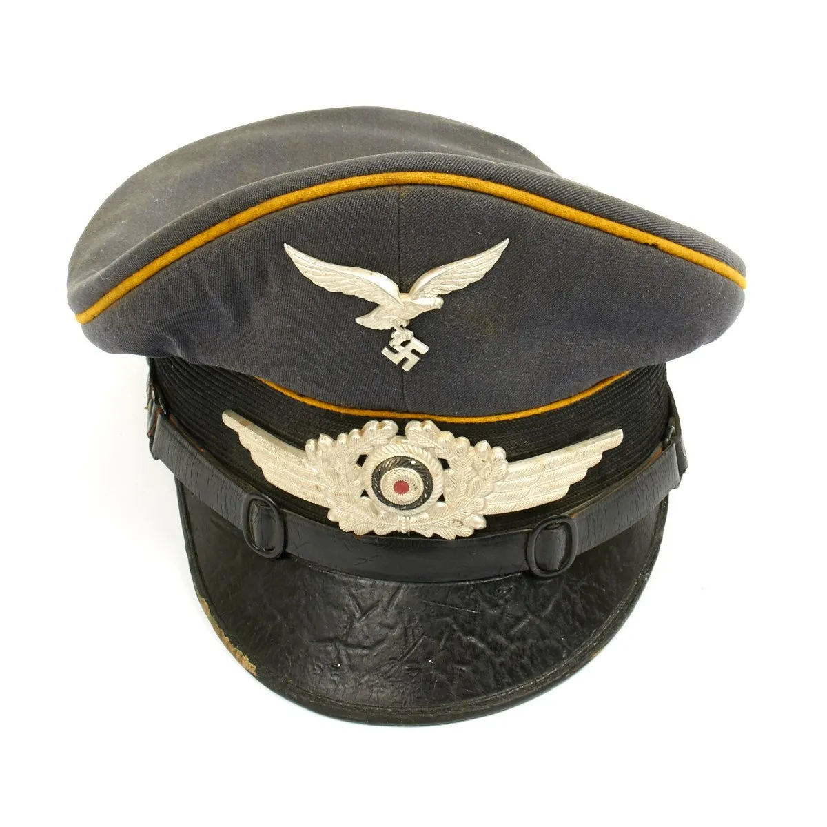 Original German WWII Luftwaffe Flight Branch Visor Cap