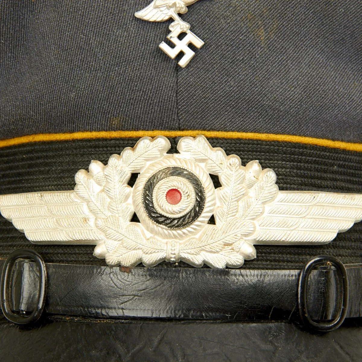 Original German WWII Luftwaffe Flight Branch Visor Cap