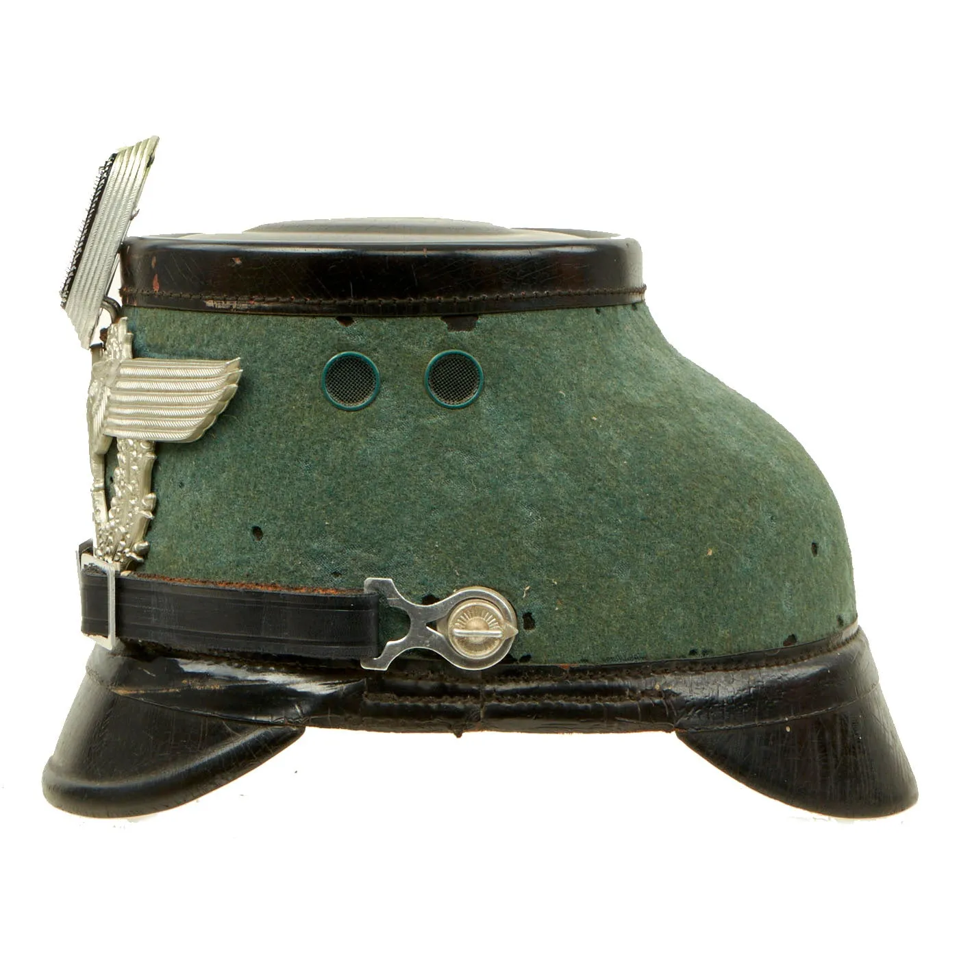 Original German WWII Metropolitan Police Shako by C. POSE WEHRAUSRÜSTUNGEN, Berlin - Size 55 ½