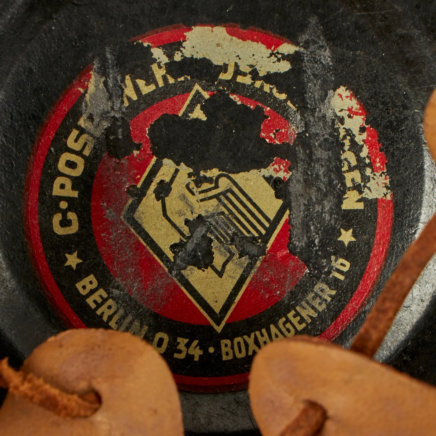 Original German WWII Metropolitan Police Shako by C. POSE WEHRAUSRÜSTUNGEN, Berlin - Size 55 ½