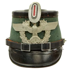 Original German WWII Metropolitan Police Shako by C. POSE WEHRAUSRÜSTUNGEN, Berlin - Size 55 ½
