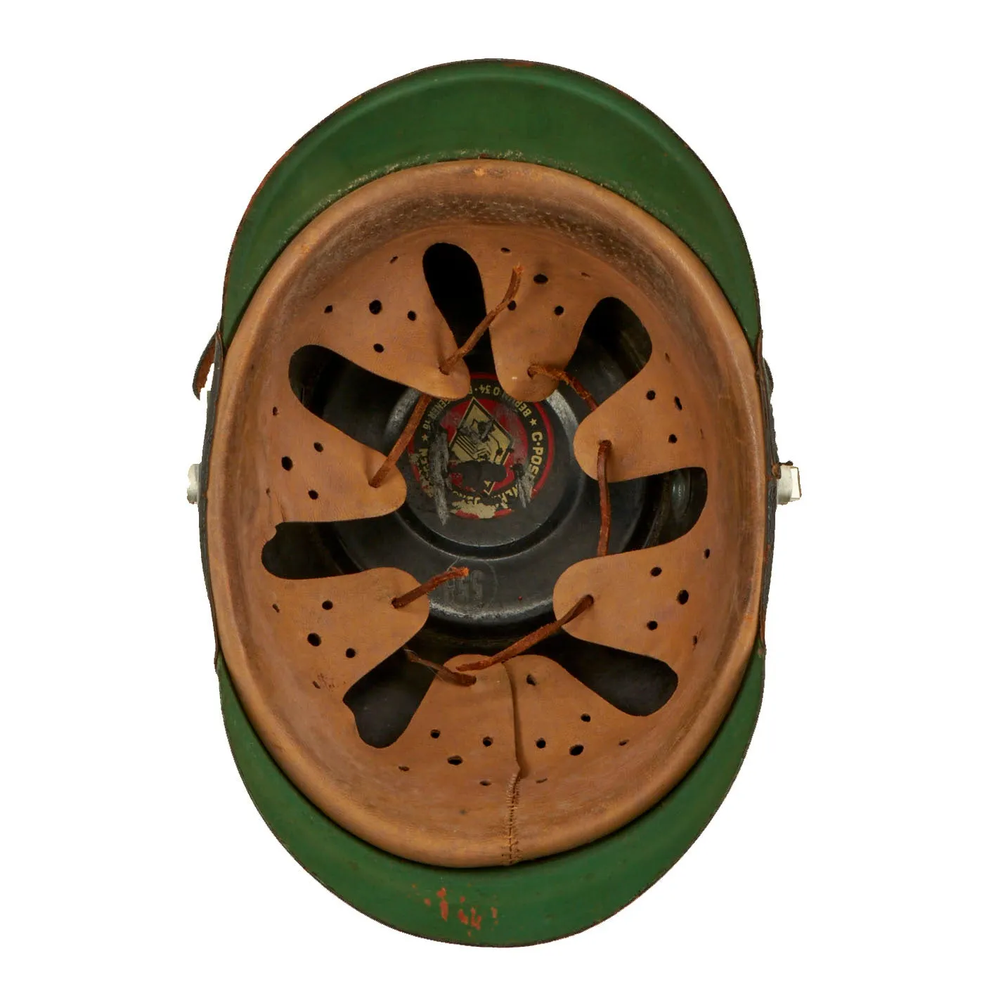 Original German WWII Metropolitan Police Shako by C. POSE WEHRAUSRÜSTUNGEN, Berlin - Size 55 ½