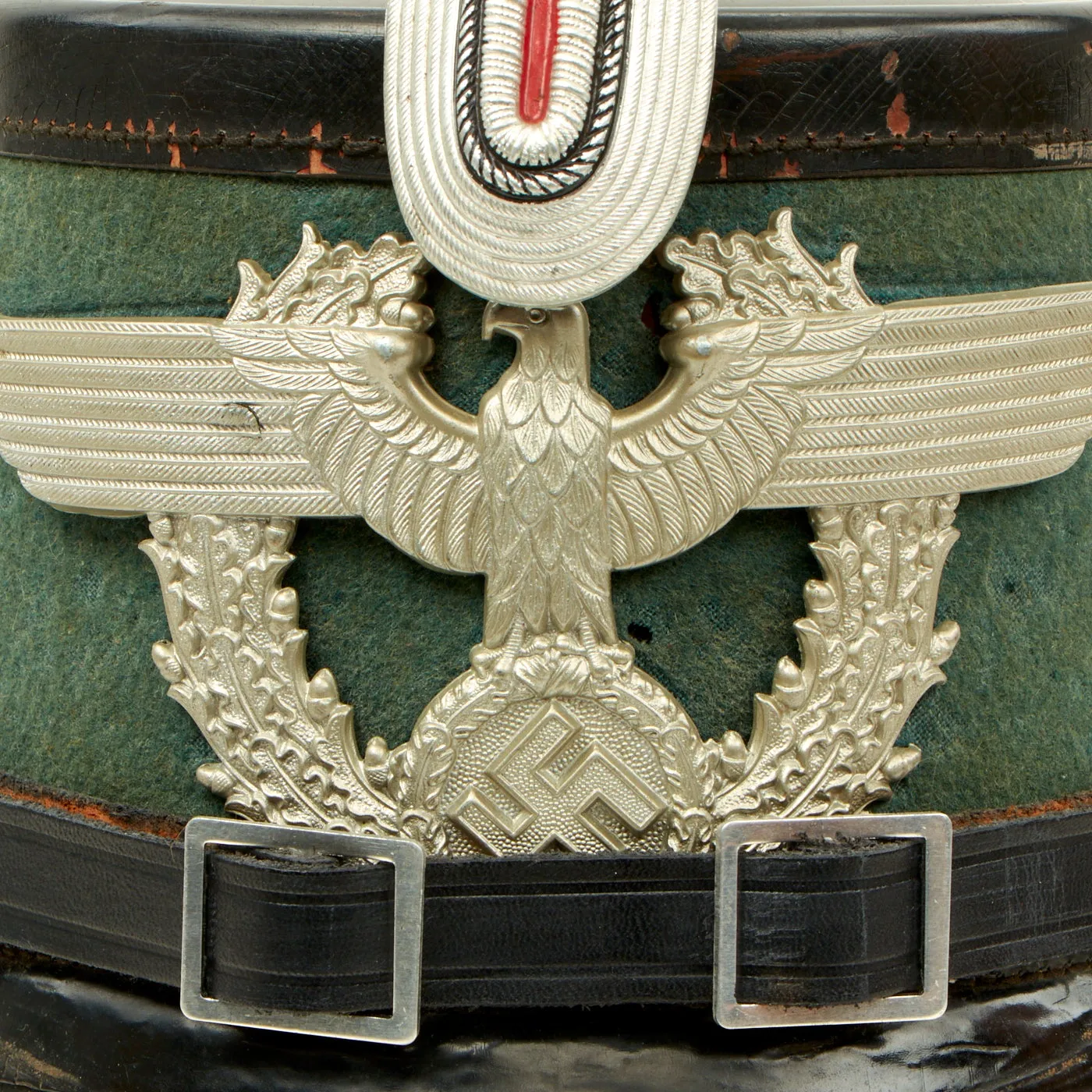 Original German WWII Metropolitan Police Shako by C. POSE WEHRAUSRÜSTUNGEN, Berlin - Size 55 ½