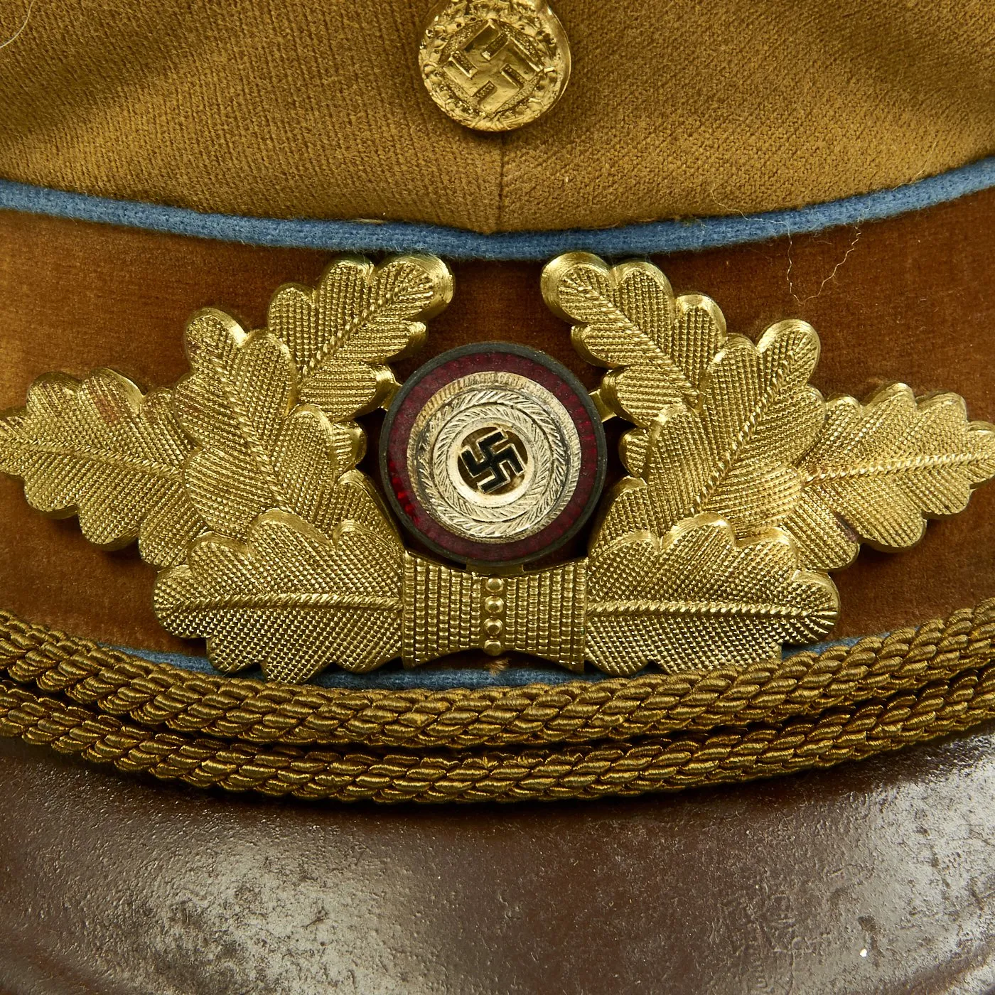 Original German WWII NSDAP Ortsgruppe Local Group Level Political Leader's Visor Cap - Size 56