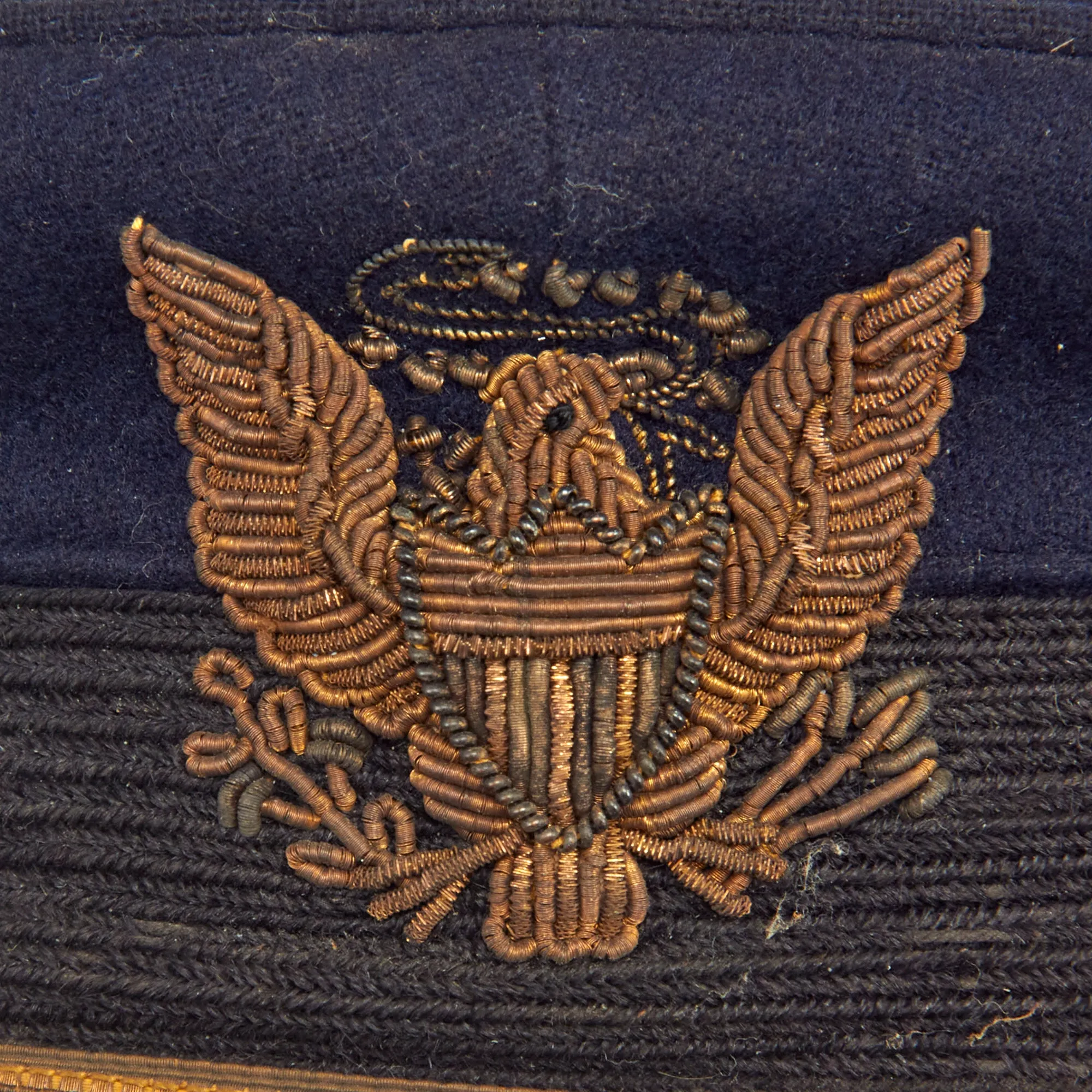 Original U.S. Philippine-American War US Army Officer’s M1902 Visor Cap With Direct Embroidered Bullion Insignia