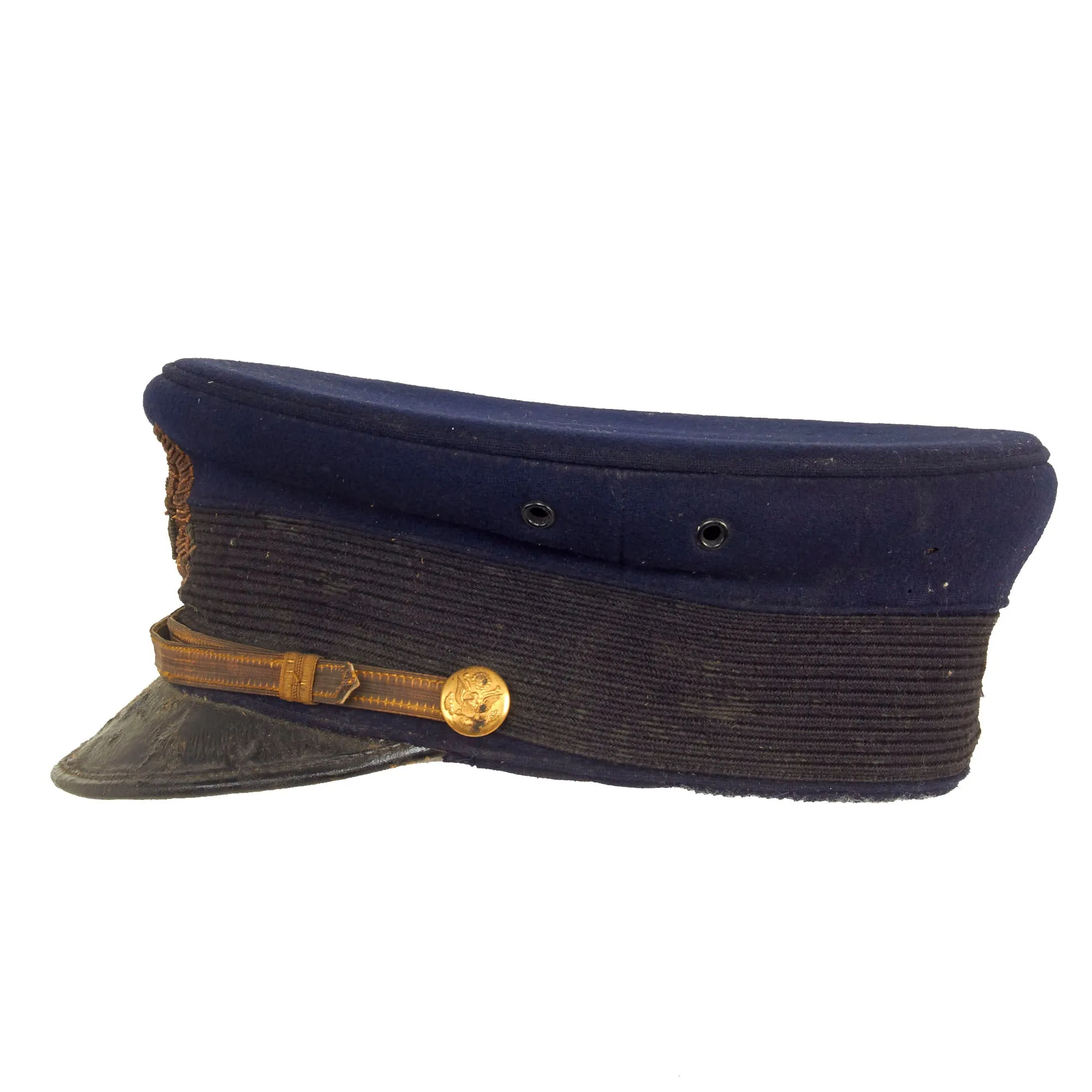 Original U.S. Philippine-American War US Army Officer’s M1902 Visor Cap With Direct Embroidered Bullion Insignia