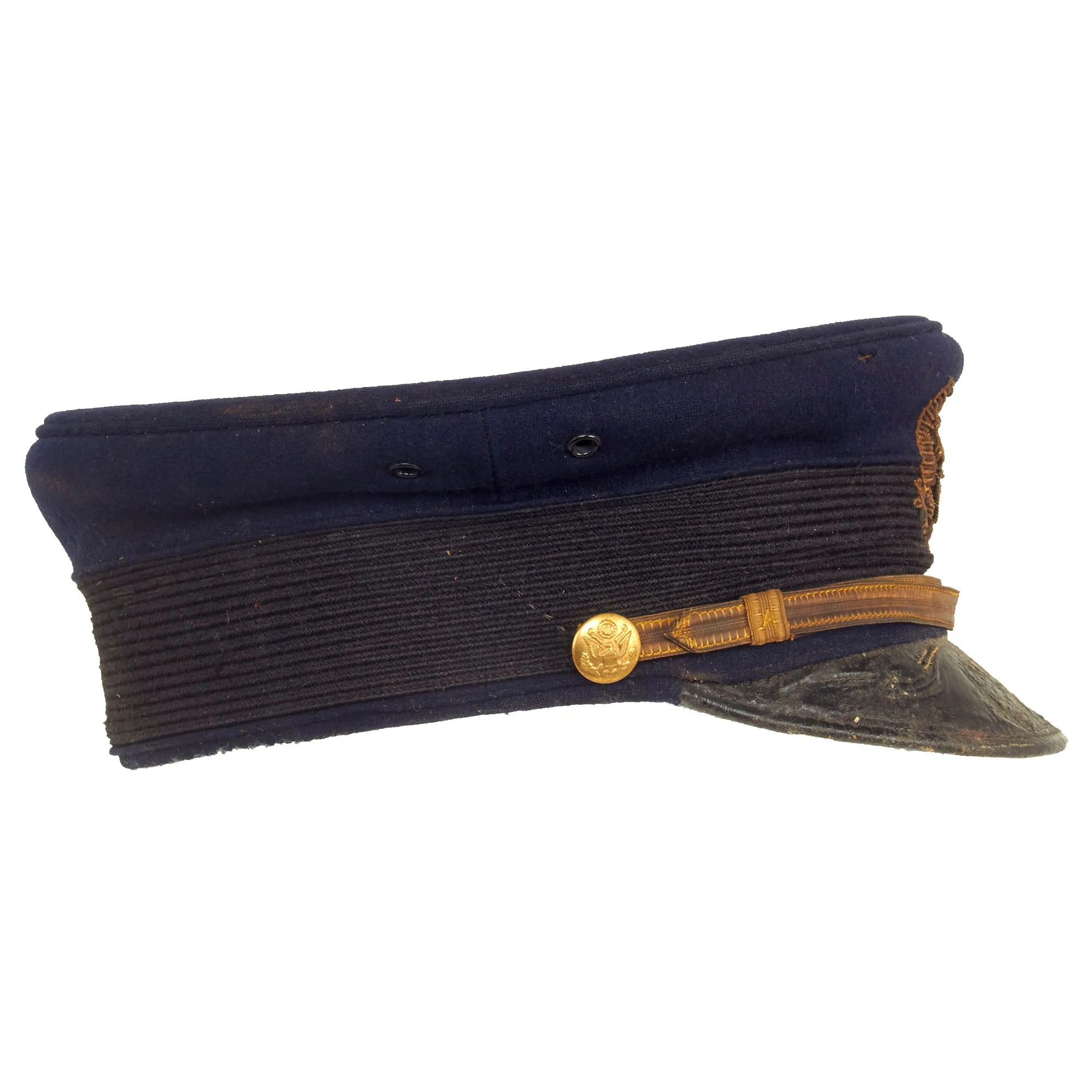 Original U.S. Philippine-American War US Army Officer’s M1902 Visor Cap With Direct Embroidered Bullion Insignia