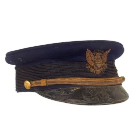 Original U.S. Philippine-American War US Army Officer’s M1902 Visor Cap With Direct Embroidered Bullion Insignia