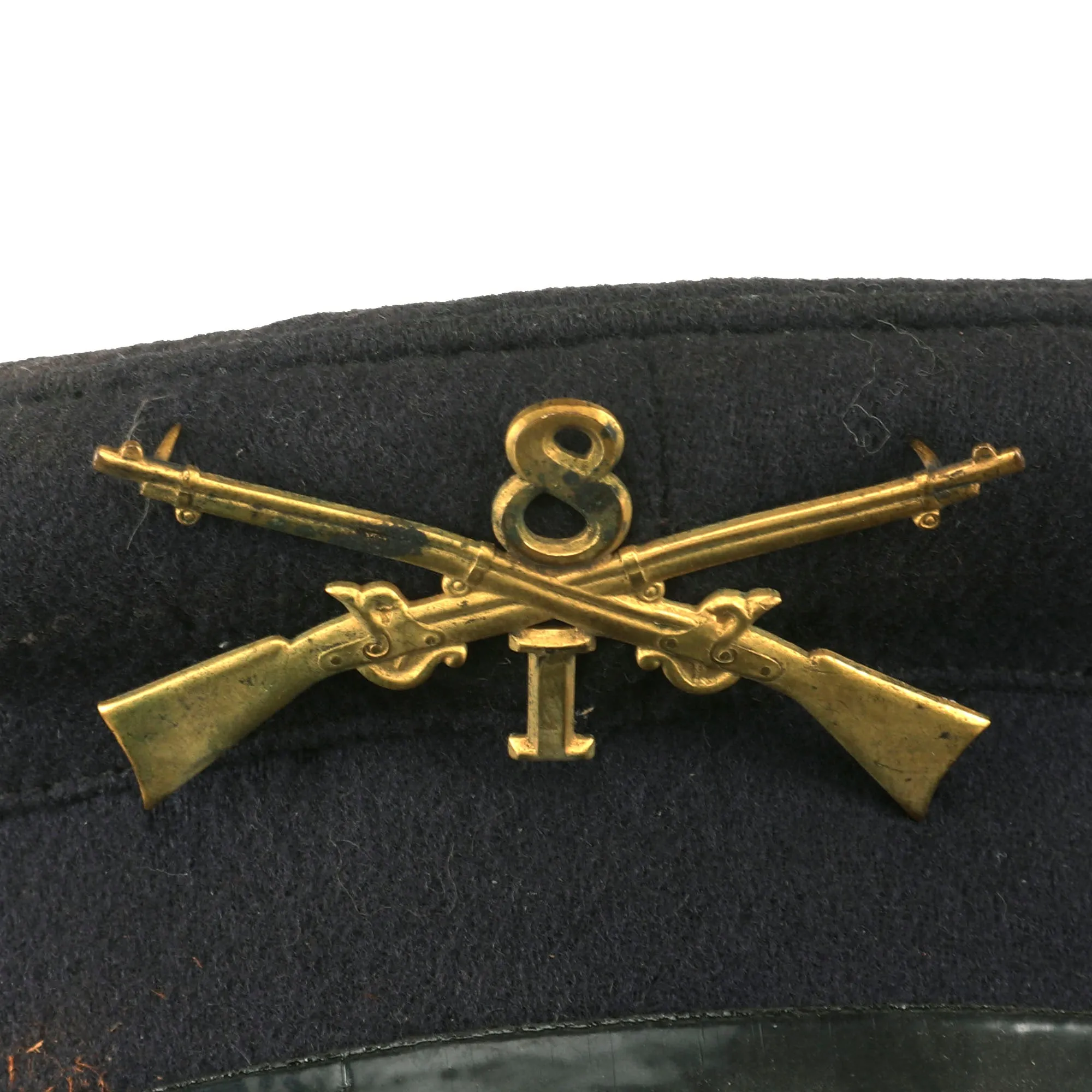 Original U.S. Spanish American War 8th Infantry Regiment NCO M1902 Visor Cap
