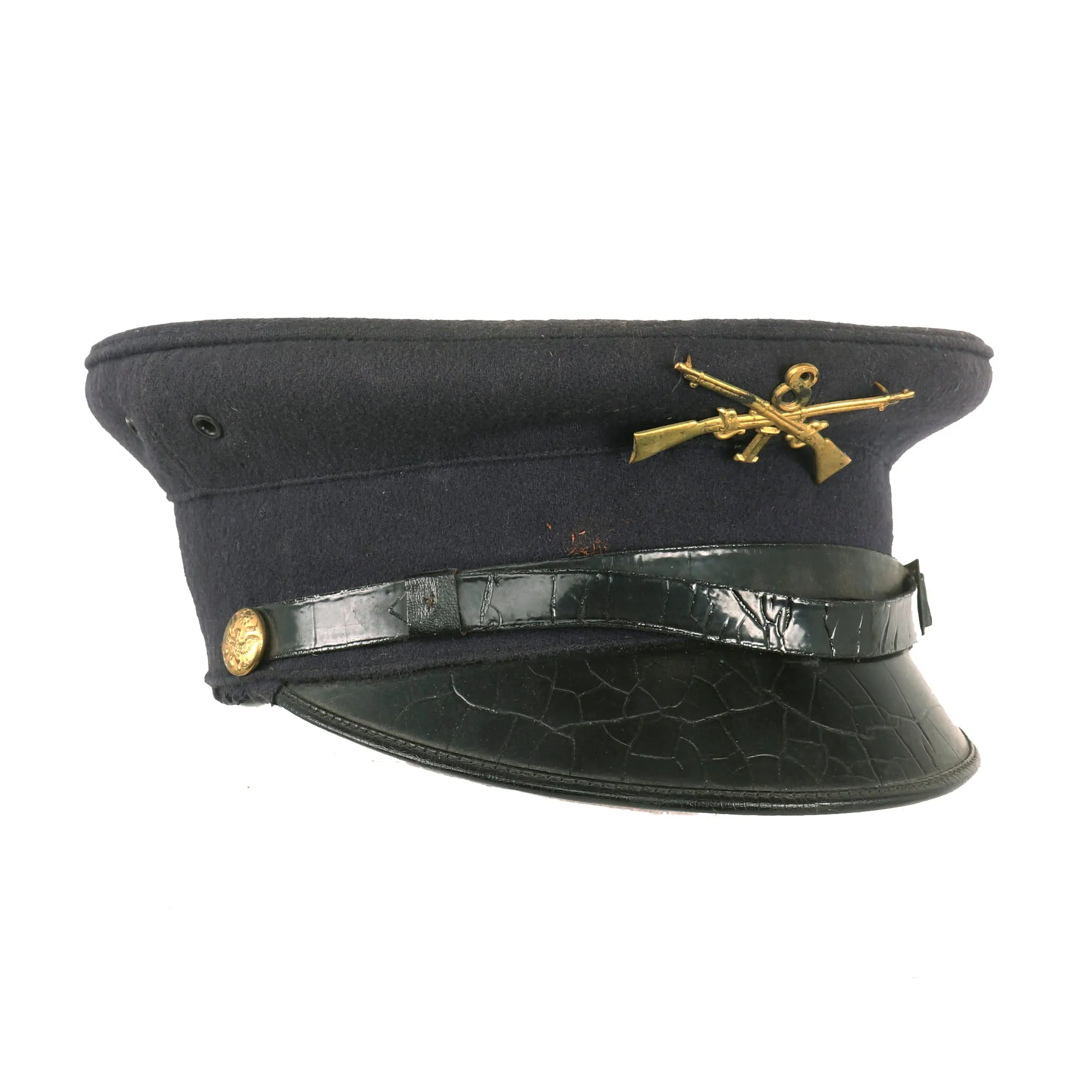 Original U.S. Spanish American War 8th Infantry Regiment NCO M1902 Visor Cap