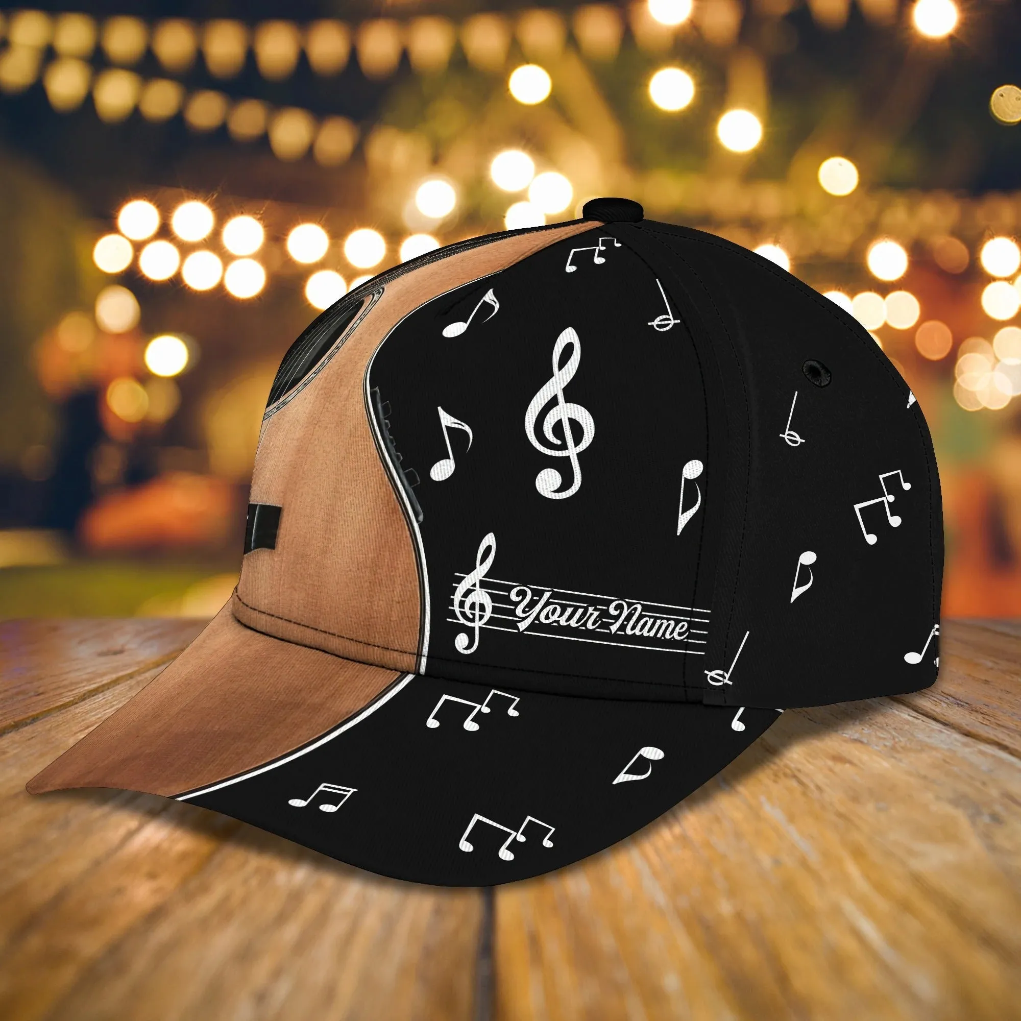 Personalized Baseball Guitar Full Print Cap Hat For Guitar Lover, Classic Guitar 3D Caps To My Son, Daughter