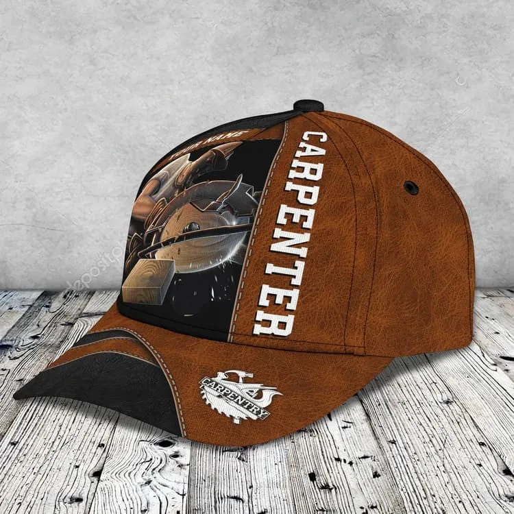 Personalized Carpentry 3D Classic Cap for Carpenter, Carpentry Hat for Dad Gift