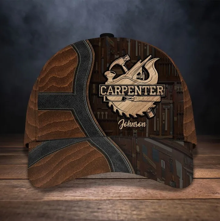 Personalized Carpentry 3D Classic Cap for Carpenter, Carpentry Hat for Dad Gift