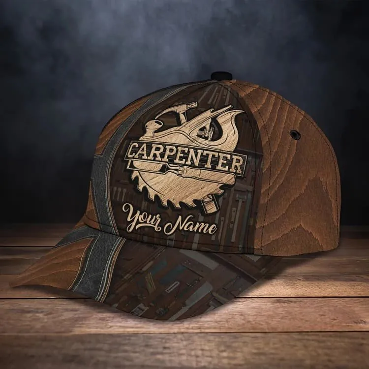Personalized Carpentry 3D Classic Cap for Carpenter, Carpentry Hat for Dad Gift