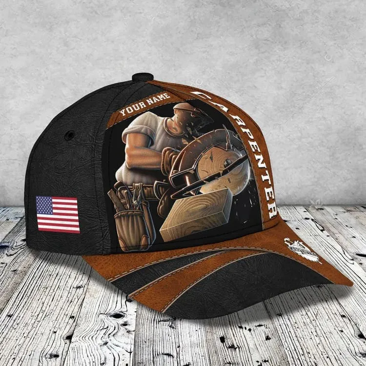 Personalized Carpentry 3D Classic Cap for Carpenter, Carpentry Hat for Dad Gift