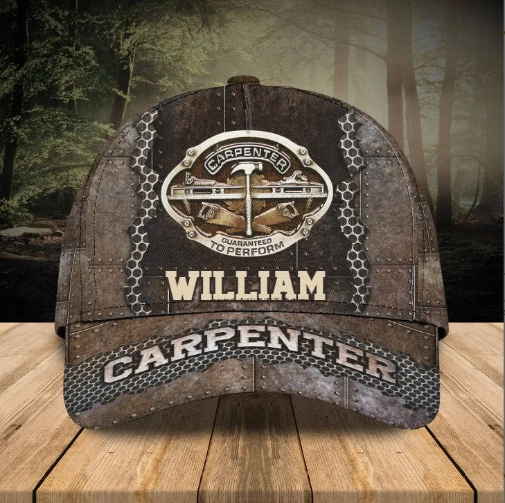 Personalized Carpentry 3D Classic Cap for Carpenter, Carpentry Hat for Dad Gift