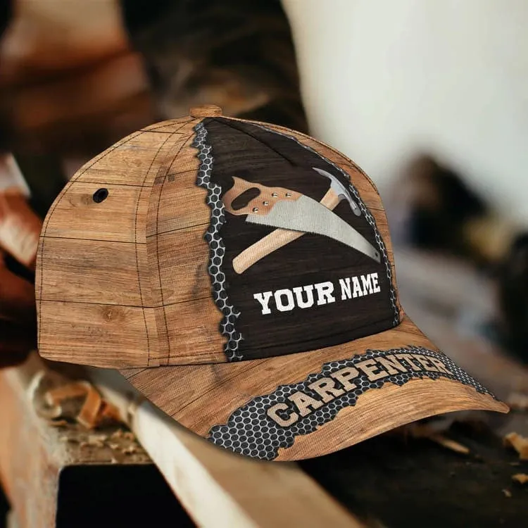 Personalized Carpentry 3D Classic Cap for Carpenter, Carpentry Hat for Dad Gift