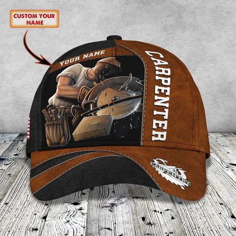 Personalized Carpentry 3D Classic Cap for Carpenter, Carpentry Hat for Dad Gift