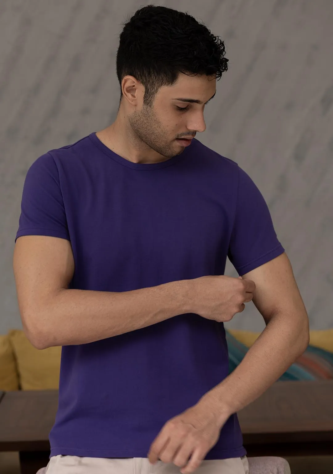 Piqué T-Shirt in Deep Wisteria