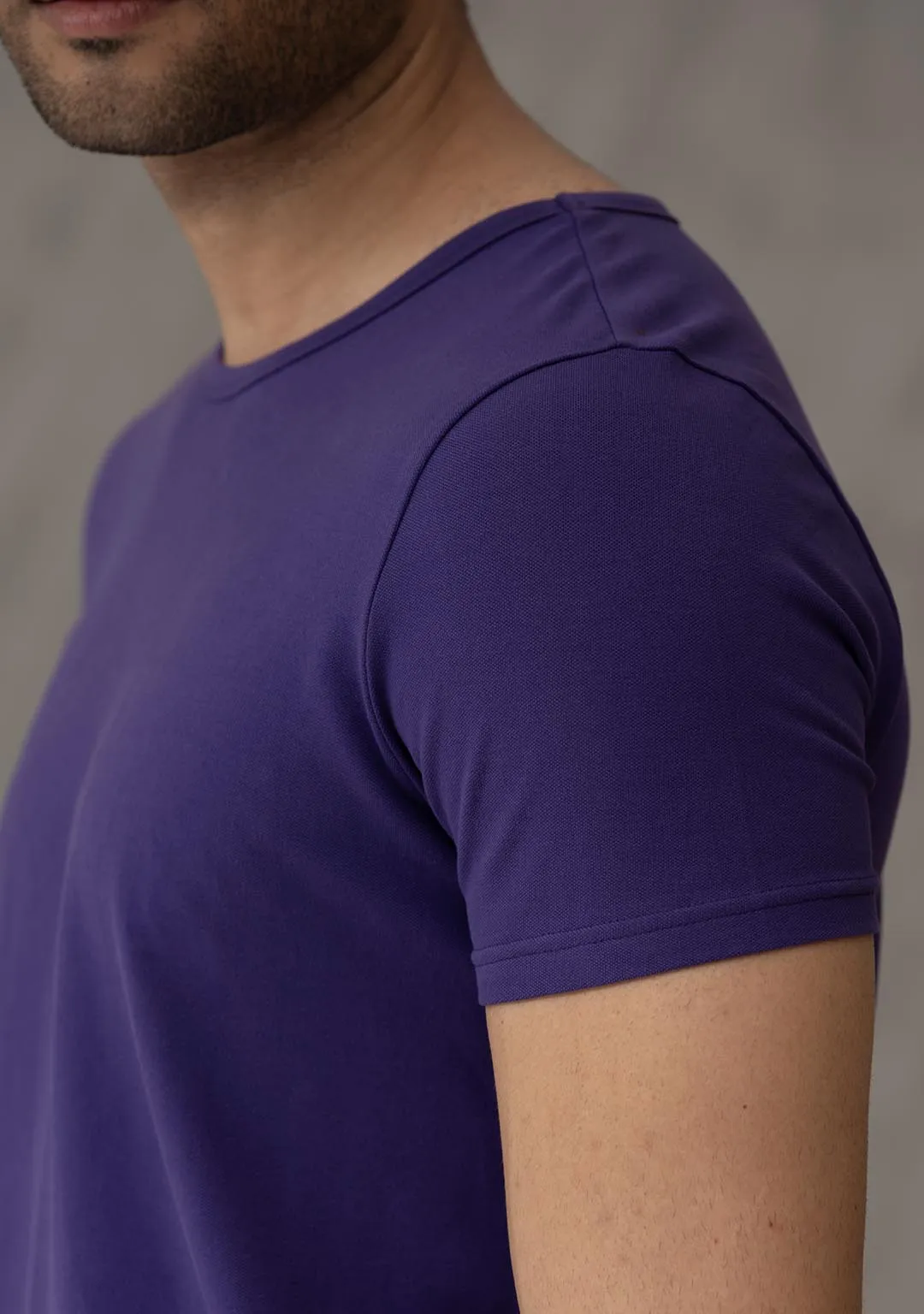 Piqué T-Shirt in Deep Wisteria