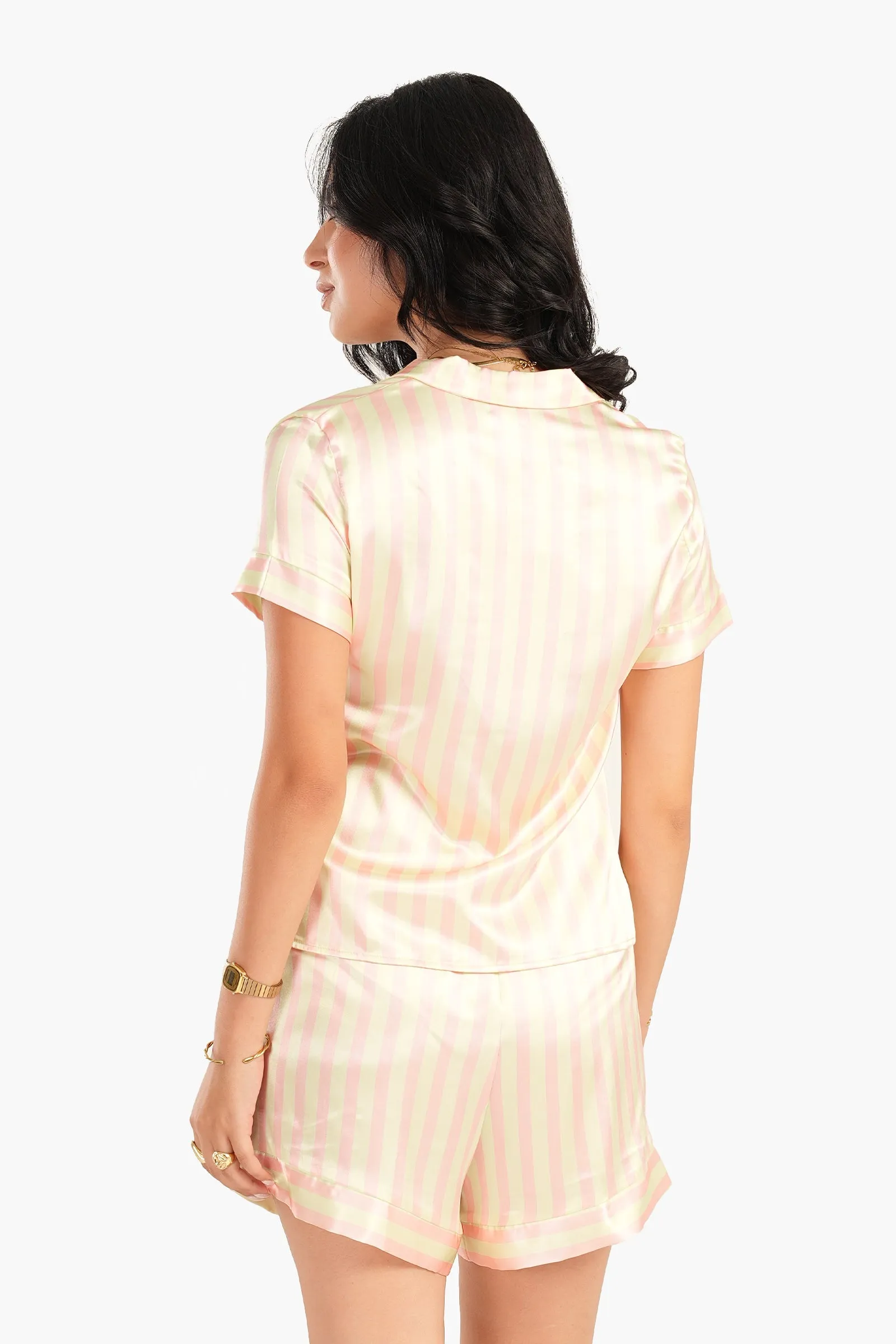 Pyjama Set with Pink Stripes