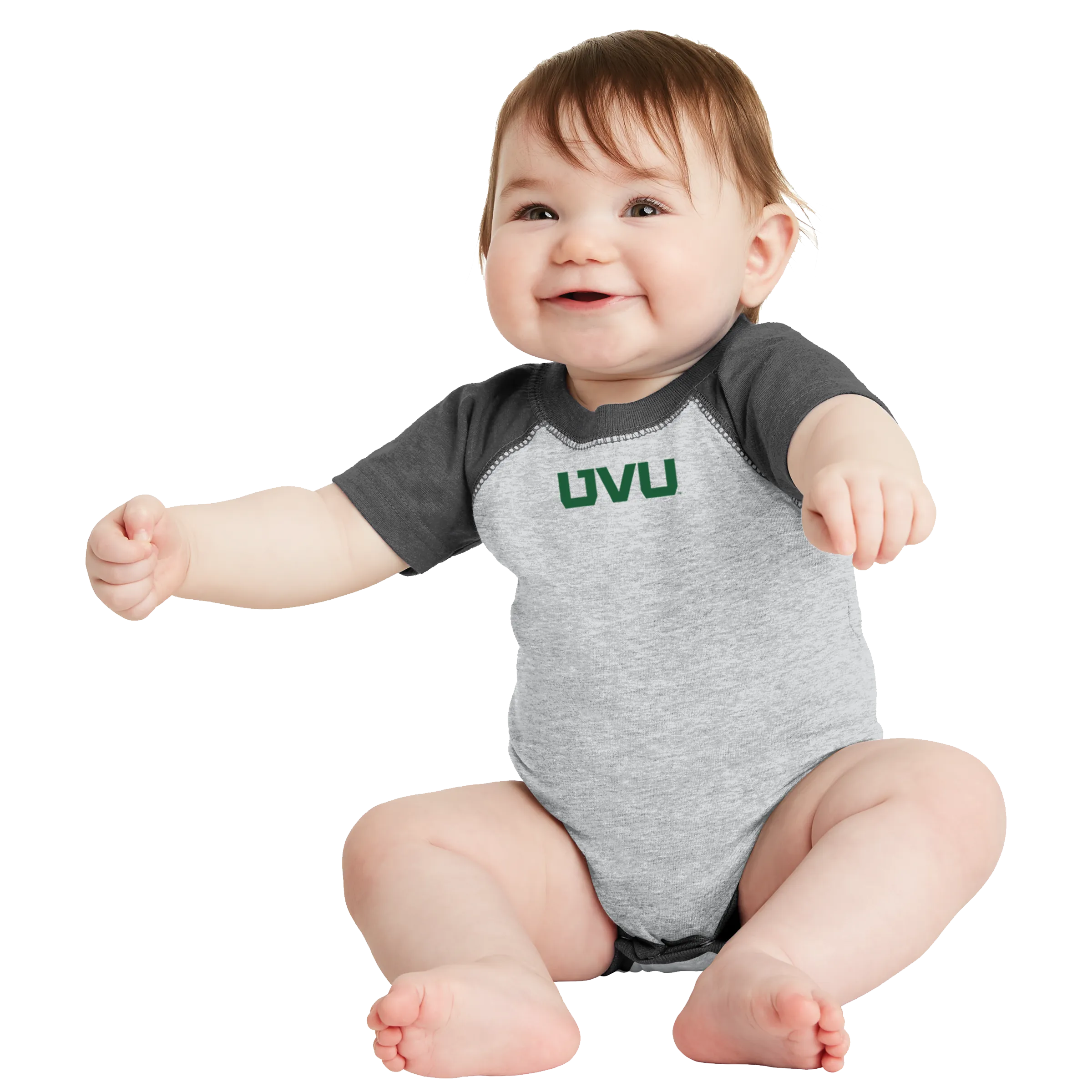 Rabbit Skins Infant Raglan Fine Jersey Bodysuit - UVU Mono