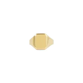 Rectangular Signet Ring - Solid Gold