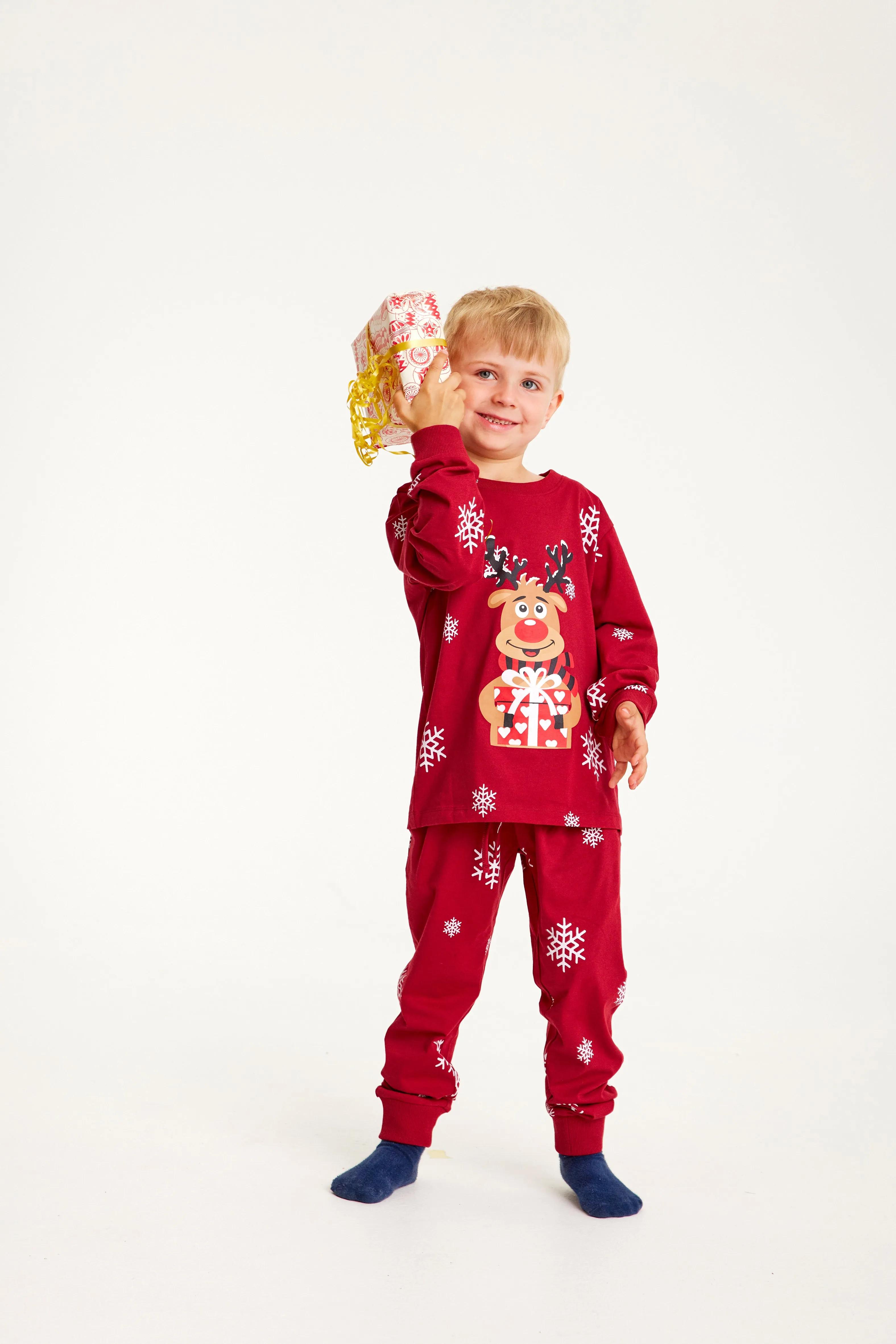 Rudolfs Cute Pyjamas Rød - Børn.