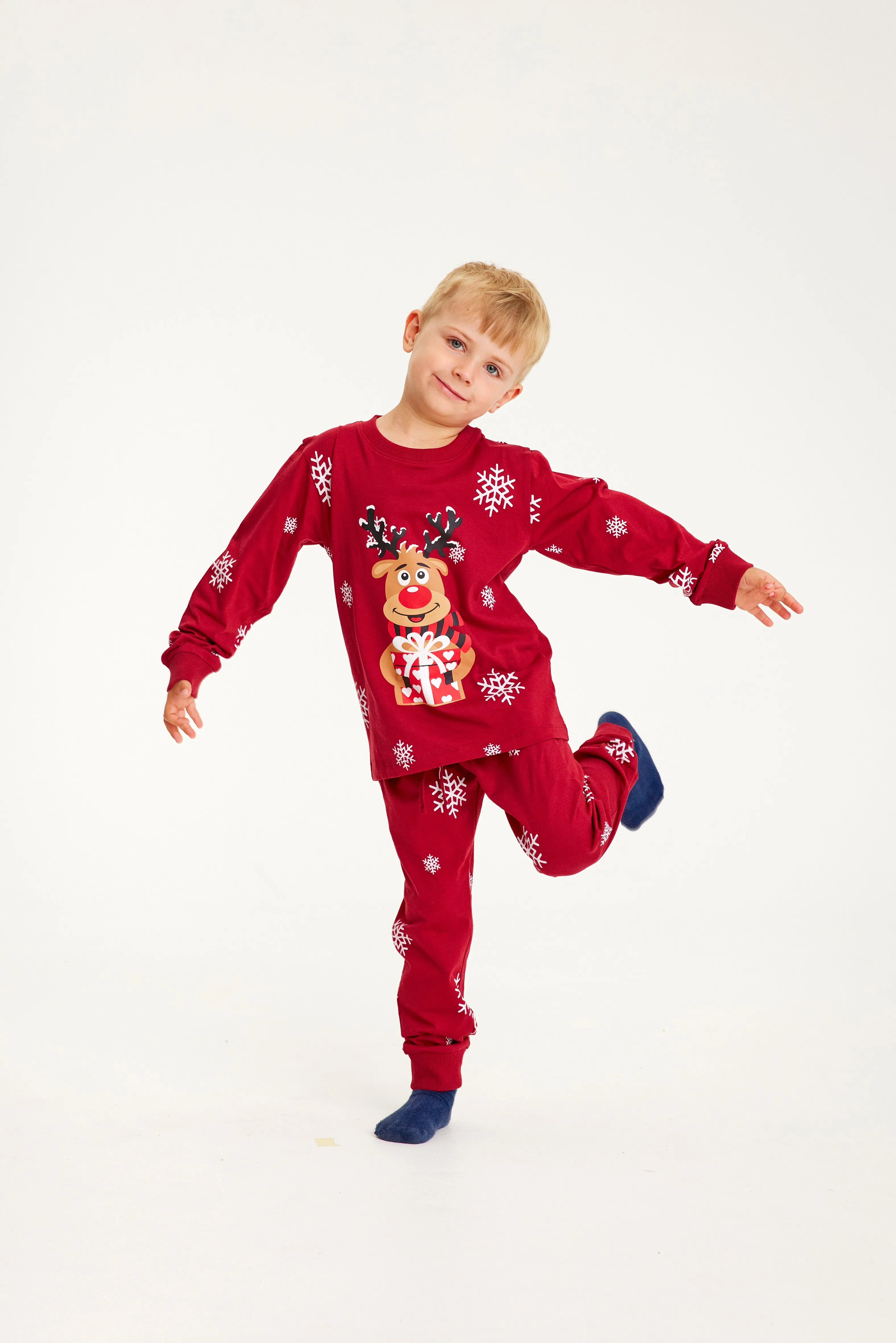 Rudolfs Cute Pyjamas Rød - Børn.