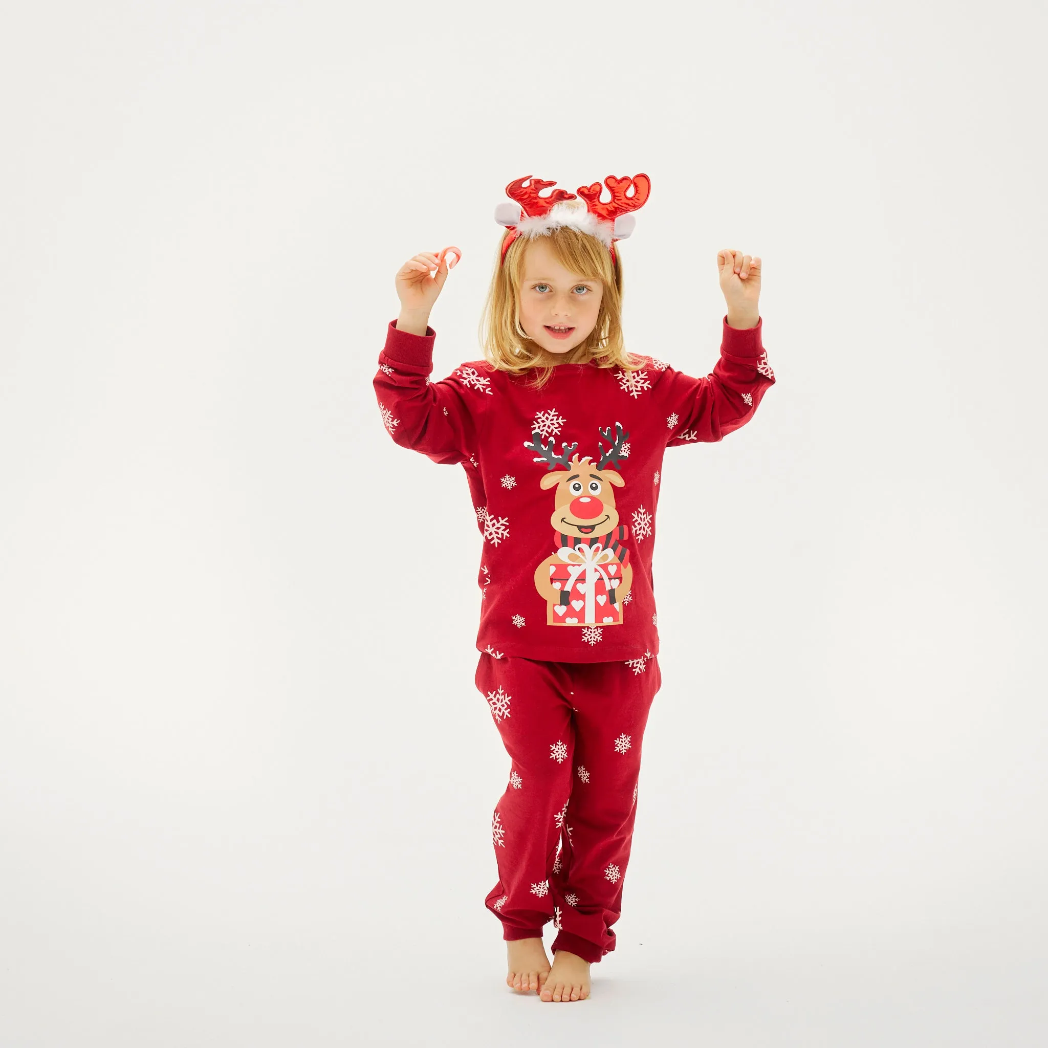 Rudolfs Cute Pyjamas Rød - Børn.