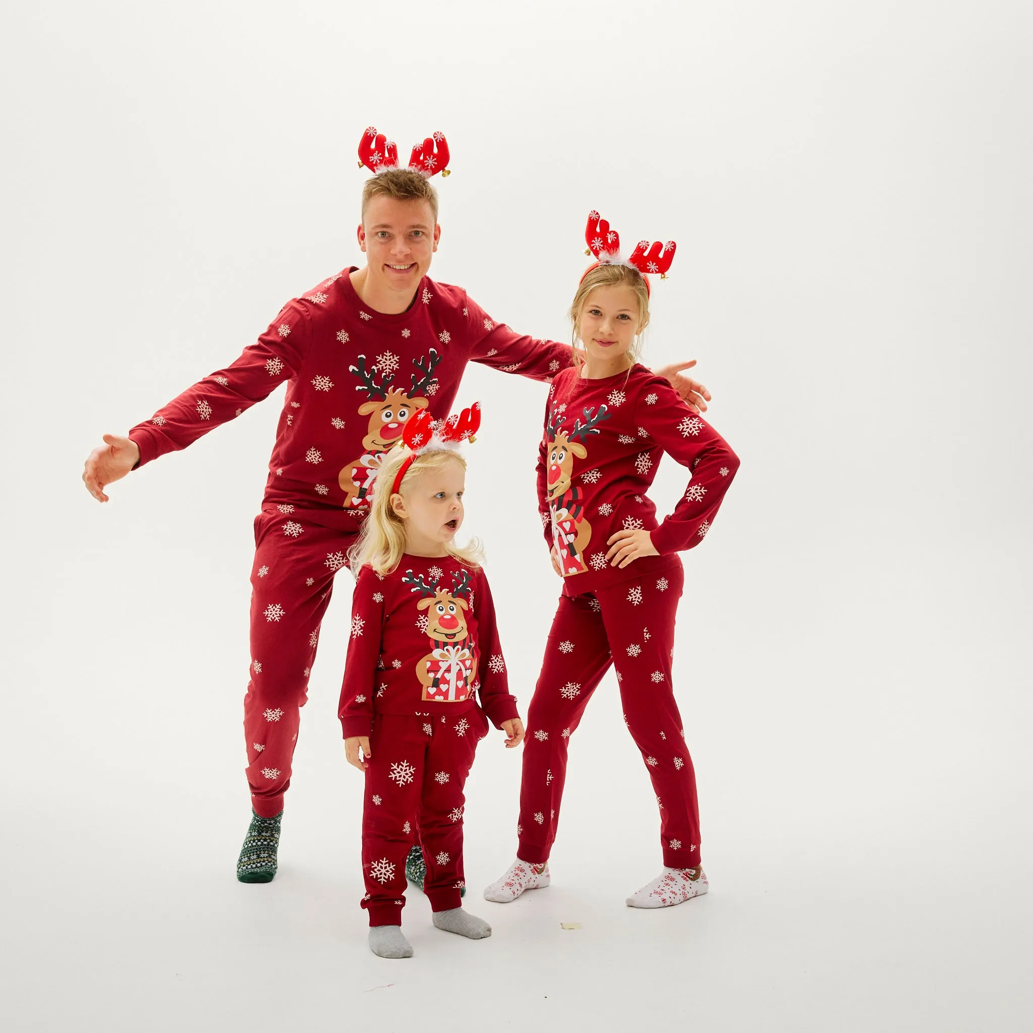 Rudolfs Cute Pyjamas Rød - Børn.