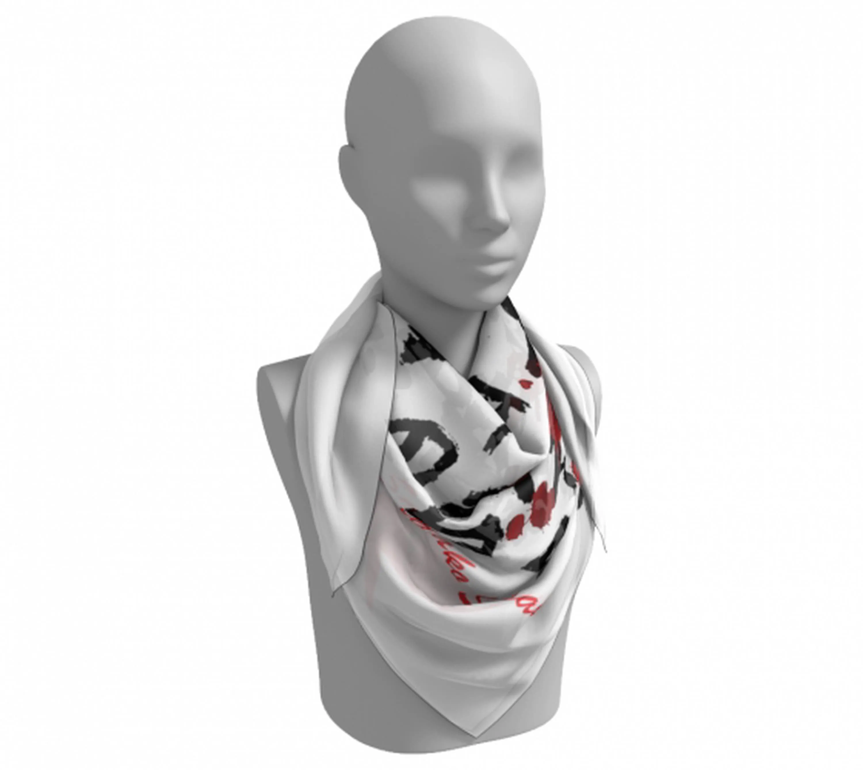 Sadako Sasaki Paper Crane Silk Square Scarf