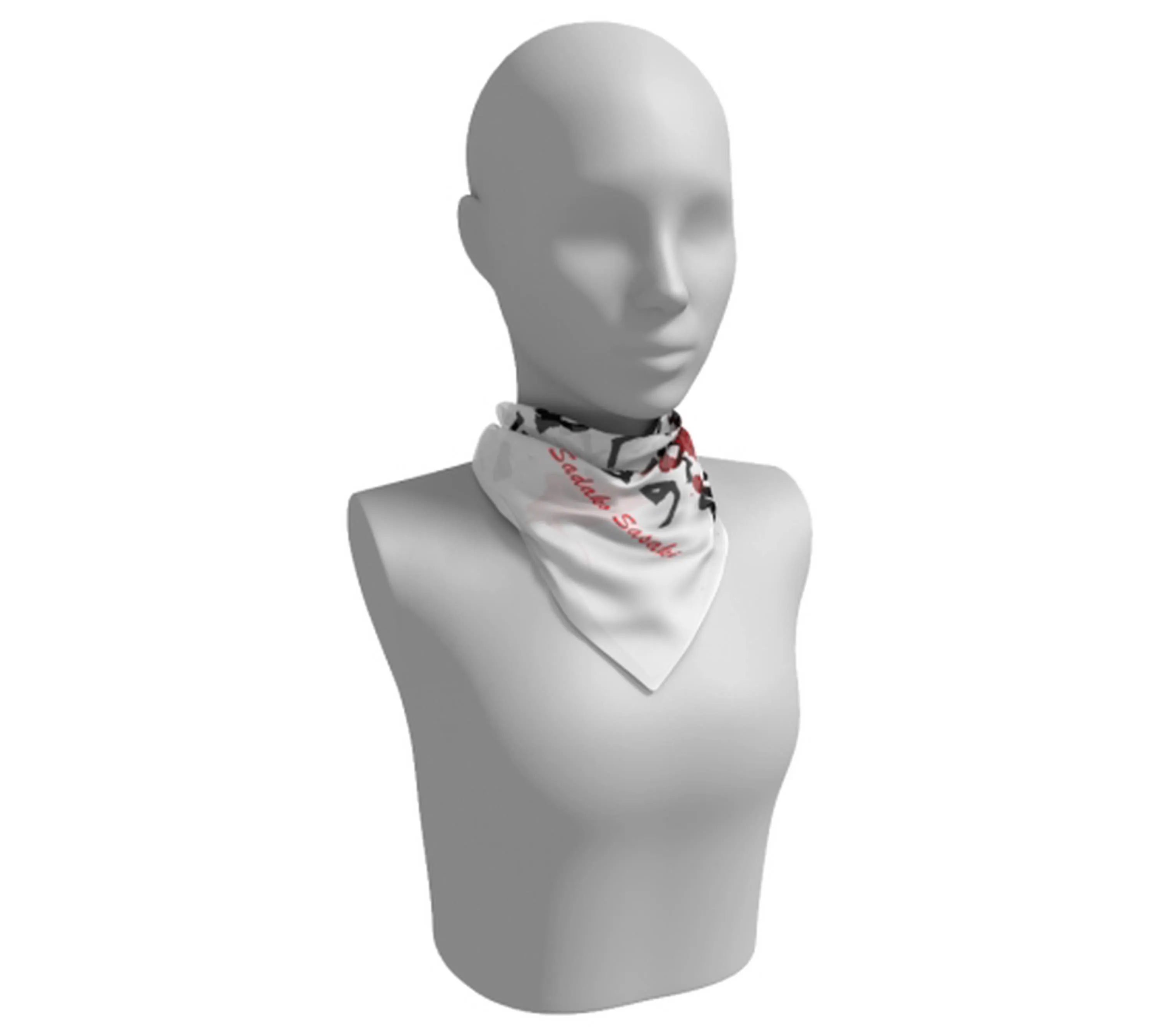 Sadako Sasaki Paper Crane Silk Square Scarf
